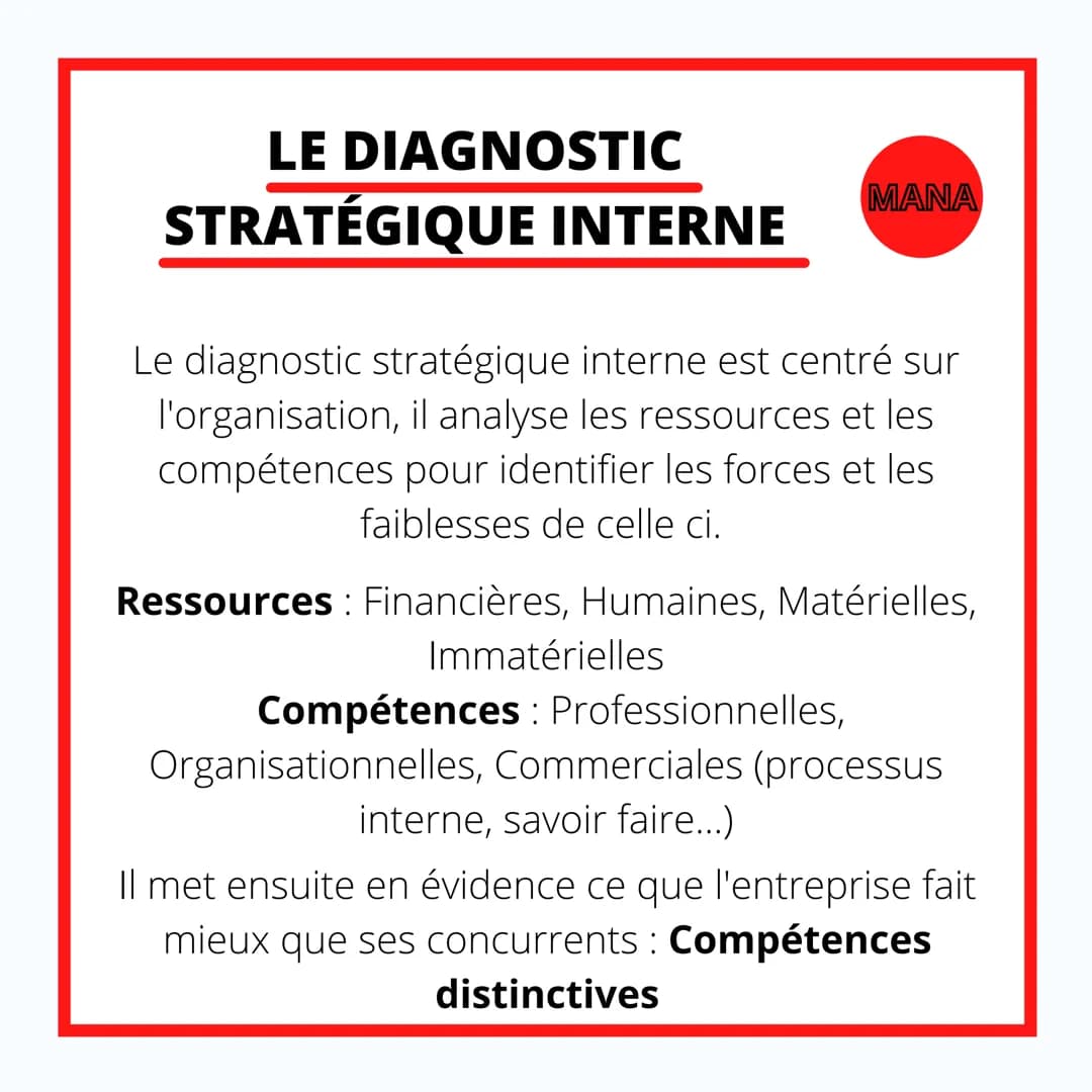 MANAGEMENT

LE DIAGNOSTIC
STRATÉGIQUE # QU'EST CE QUE LE
# DIAGNOSTIC STRATÉGIQUE

MANA

Le diagnostic stratégique est une démarche qui
perm