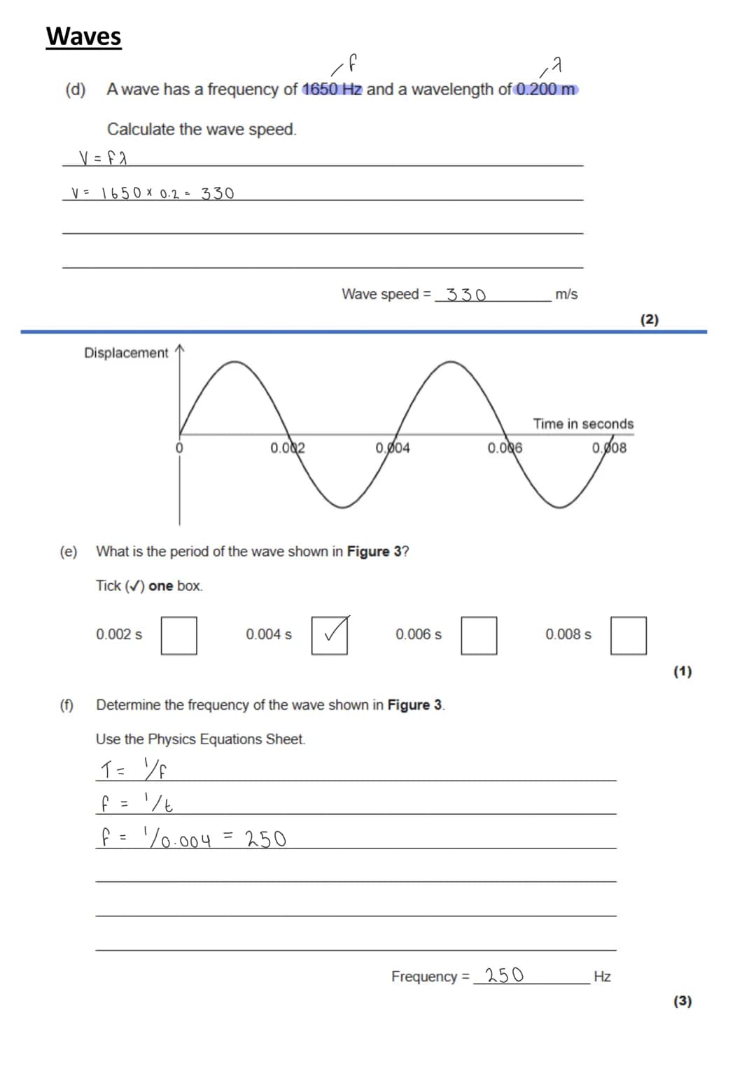 GCSE Physics - Paper 2 calculation practice

weight mass x gravitational field strength

work done = force distance (along the line of actio