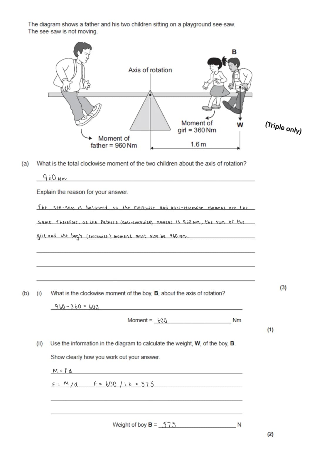 GCSE Physics - Paper 2 calculation practice

weight mass x gravitational field strength

work done = force distance (along the line of actio