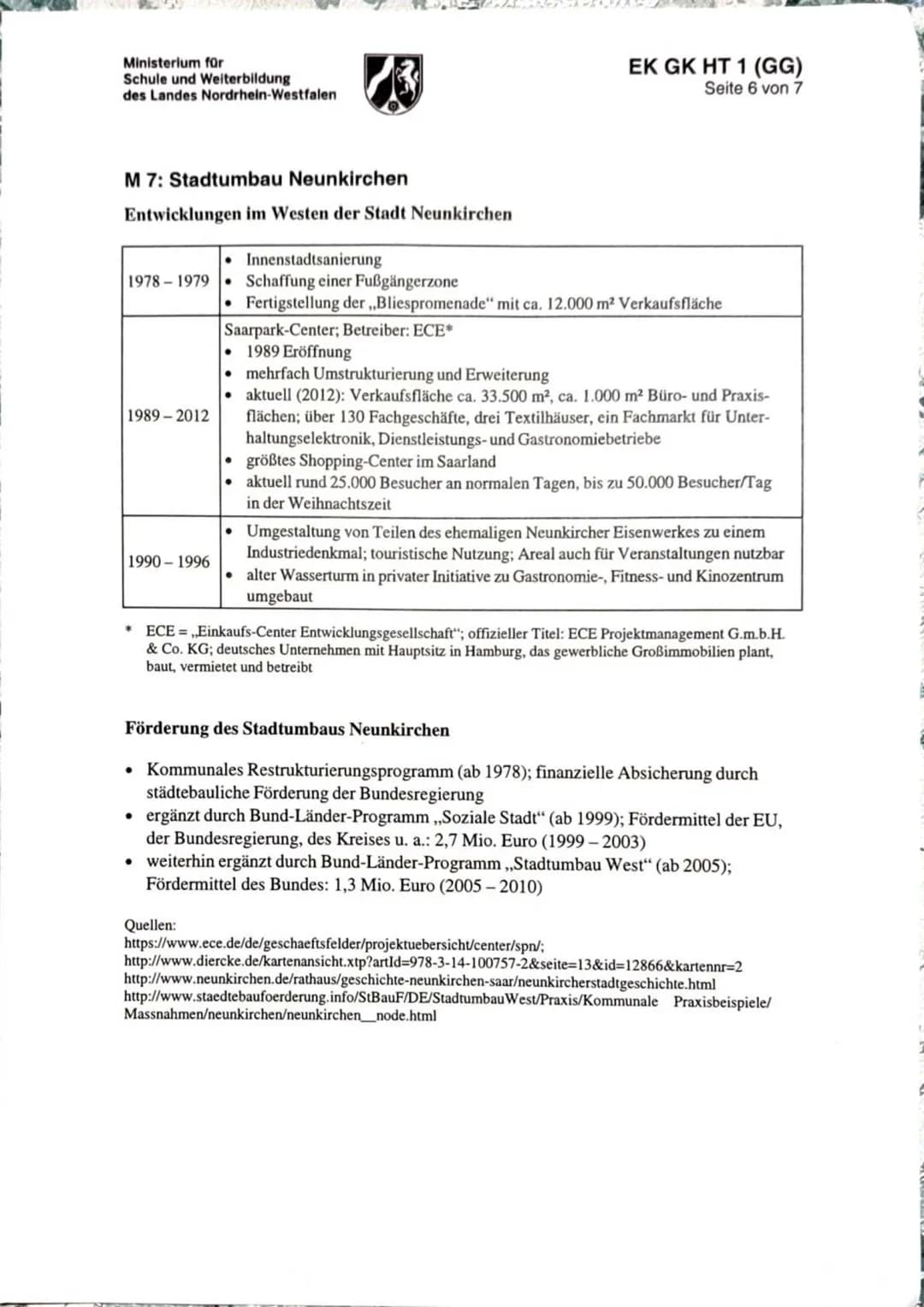 Erdkunde EK Gk QI

Name: 

Dritte Klausur

28.02.2023

Thema: Strukturwandel in altindustriellen Räumen
- Das Beispiel Neunkirchen/Saarland
