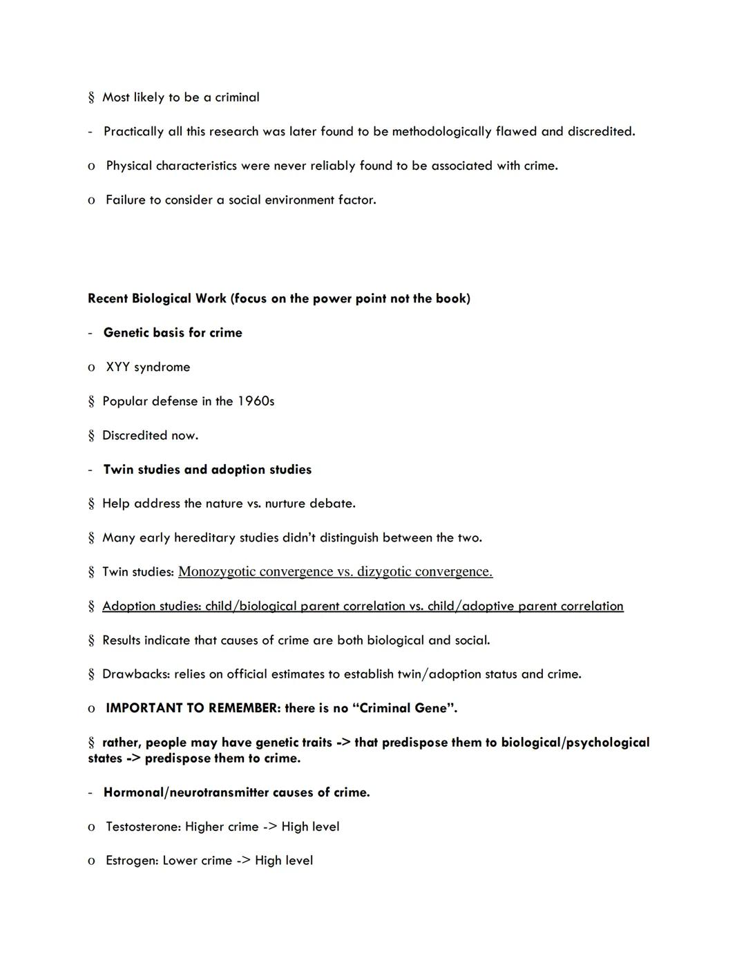 Chapter 5: Theories of criminal offending: Early and classical perspectives

Two angers: state anger and trait anger.

Overview

Demonology
