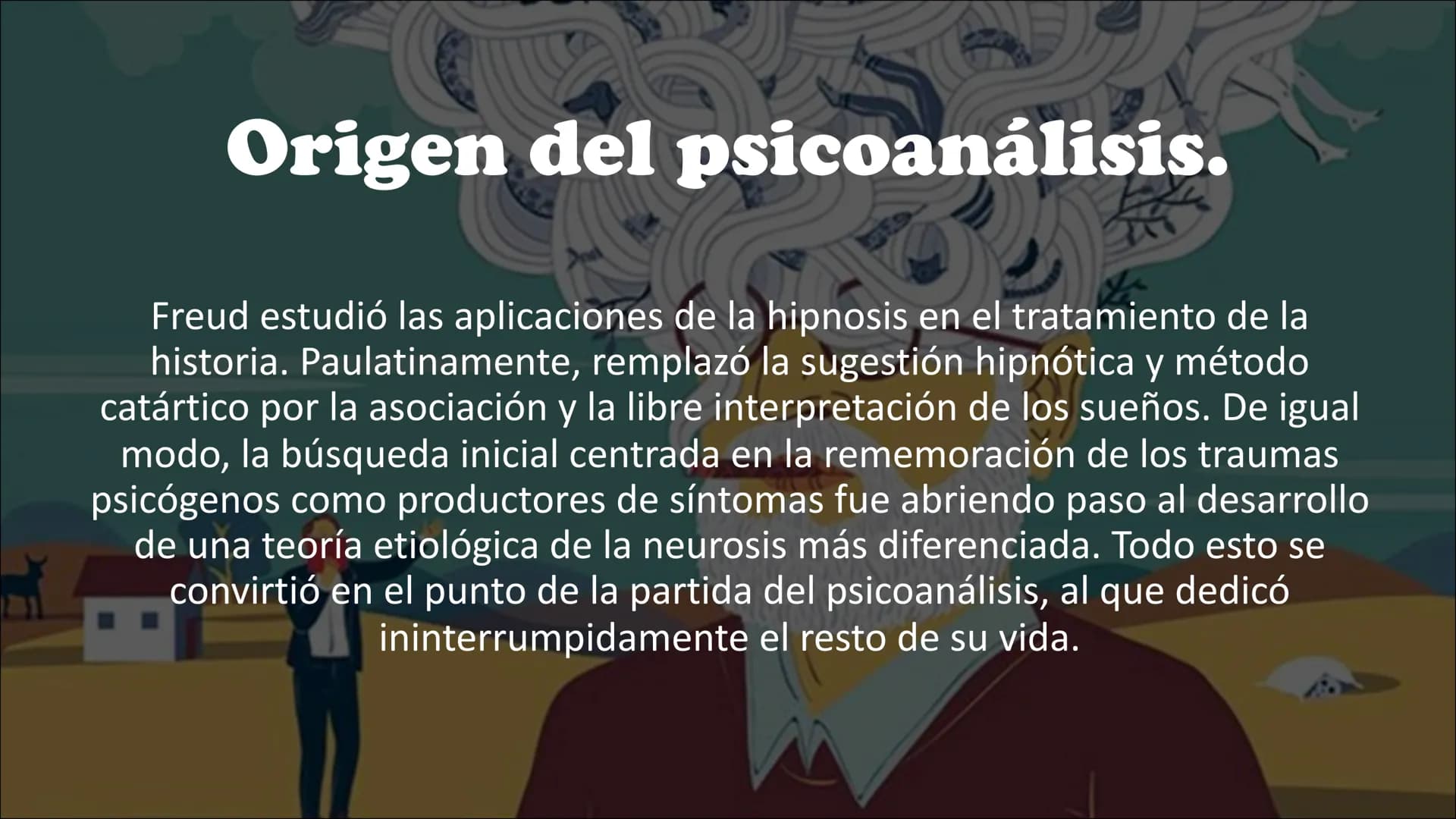 # Freud y el psicoanálisis DIEZ
COSAS

Índice
El método psicoanalítico
- Biografía de Sigmund Freud.
- Origen
- El psicoanálisis y sus objet