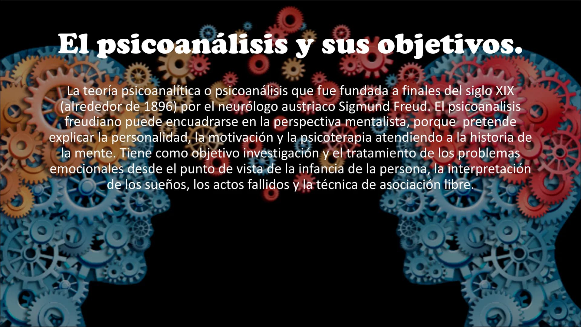 # Freud y el psicoanálisis DIEZ
COSAS

Índice
El método psicoanalítico
- Biografía de Sigmund Freud.
- Origen
- El psicoanálisis y sus objet