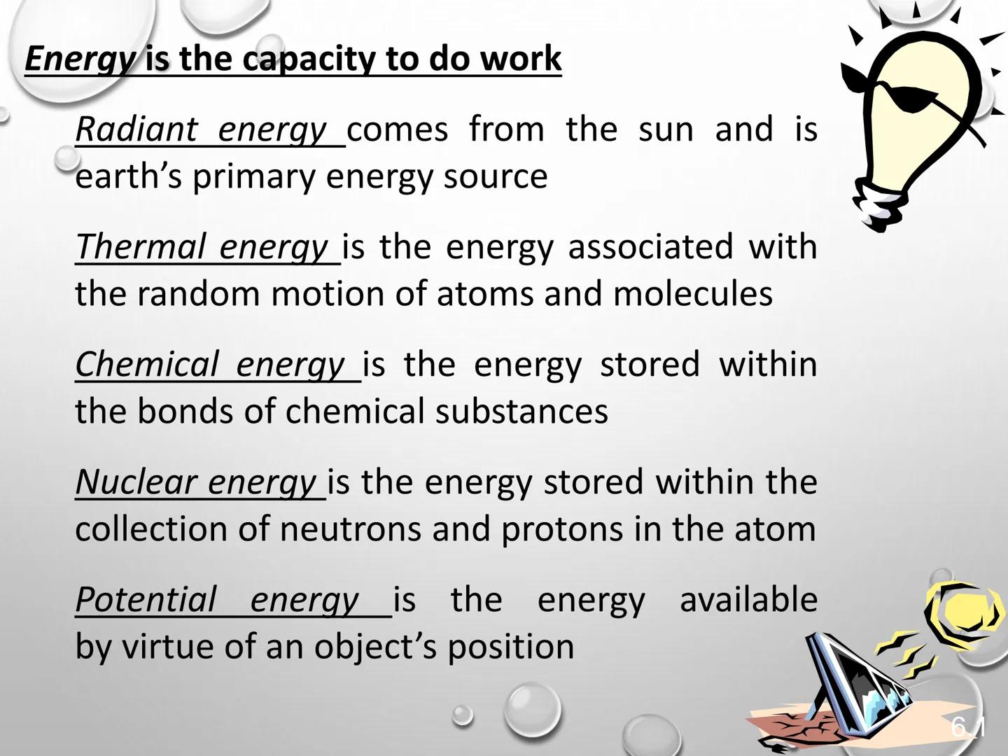 600

500

500 ml
PYREX

5

No. 4980
STOPPER No. 7

580

1000 ml.
±5%

Energy Changes
in Chemical
Reactions Energy is the capacity to do work