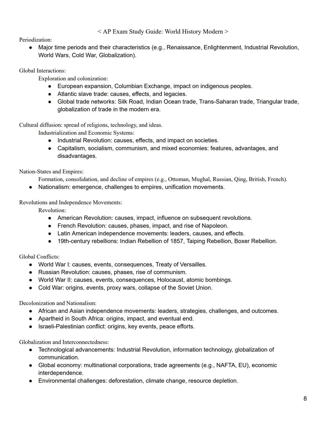 < ADVANCED PLACEMENT EXAM: HISTORY MODERN NOTES/EXAM OVERVIEW/PRACTICE >

COURSE COMPONENTS:

X Unit one: The Global Tapestry
- You'll explo