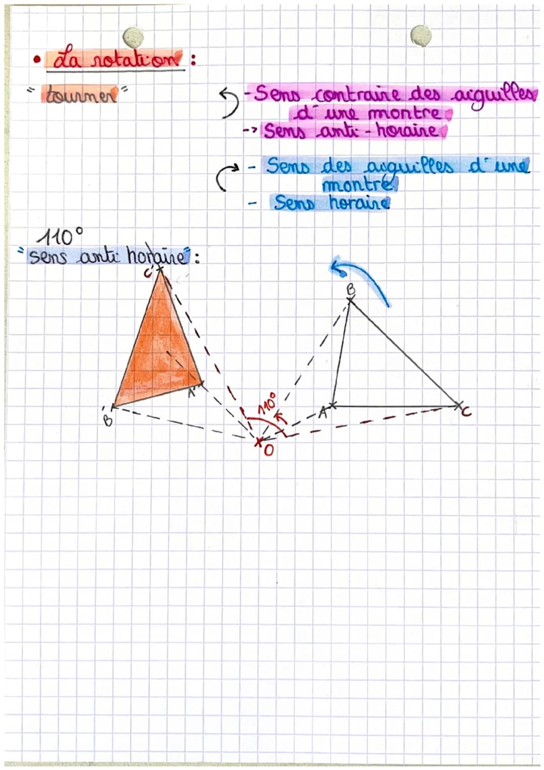 ~Mathematiques
APS
~ Les transformations ~
• La symétue axiale:
"superposer"
(d)
• La symétrie centrale :
"demi - tour"
• La translation:
"g