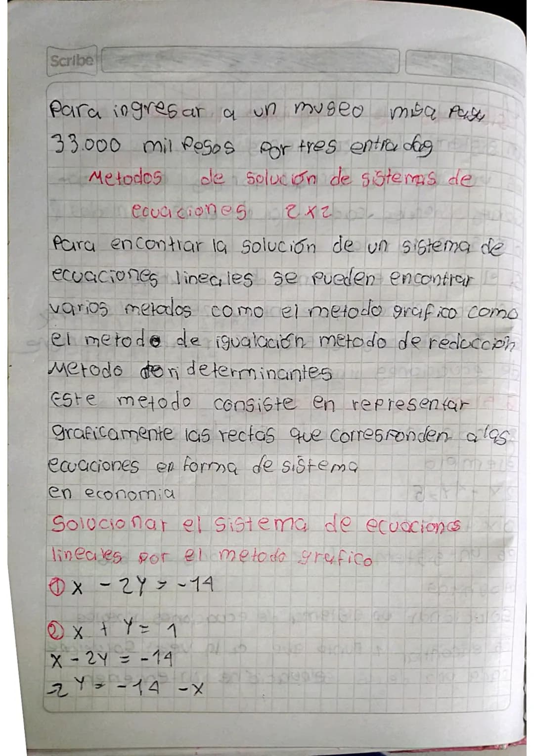 Misistermas

Sistemas de ecuaciones linecies Bo
un sistema de ecuaciones lineales dece
es un conjunto formado por dos o mos ecua
ciones line