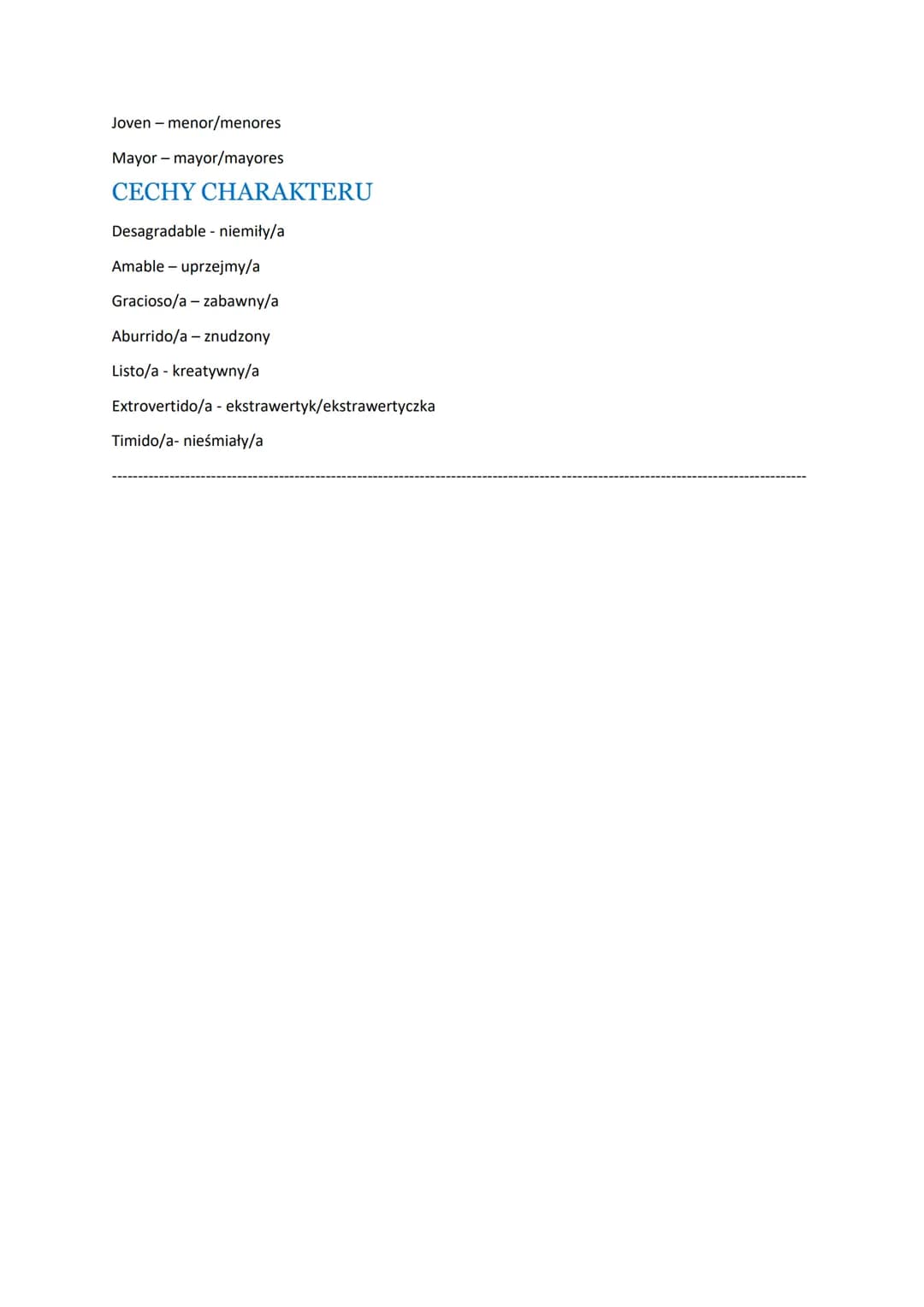 # Modulo 1 - la familia, bien, gracias

W notatce znajdziesz informacje o:
- Rodzinie
- Stanach cywilnych
- Opisie wyglądu fizycznego
- Ubio