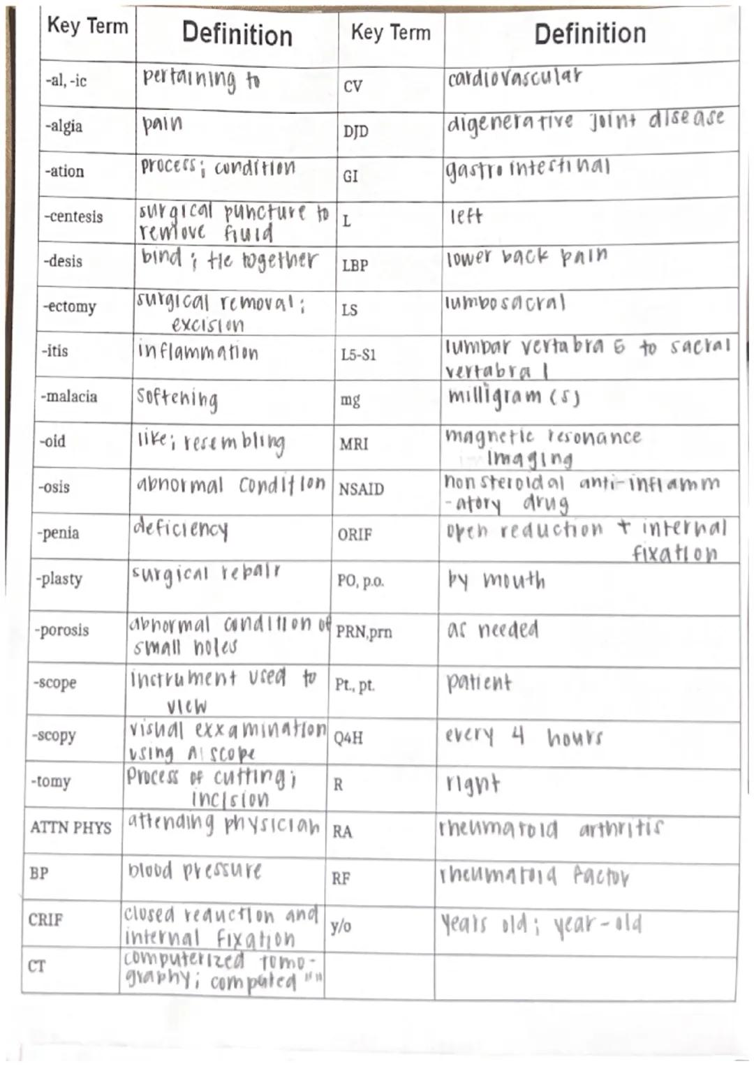 
<p>The skeletal system uses specific word parts, including prefixes and suffixes, to describe various anatomical structures and medical con