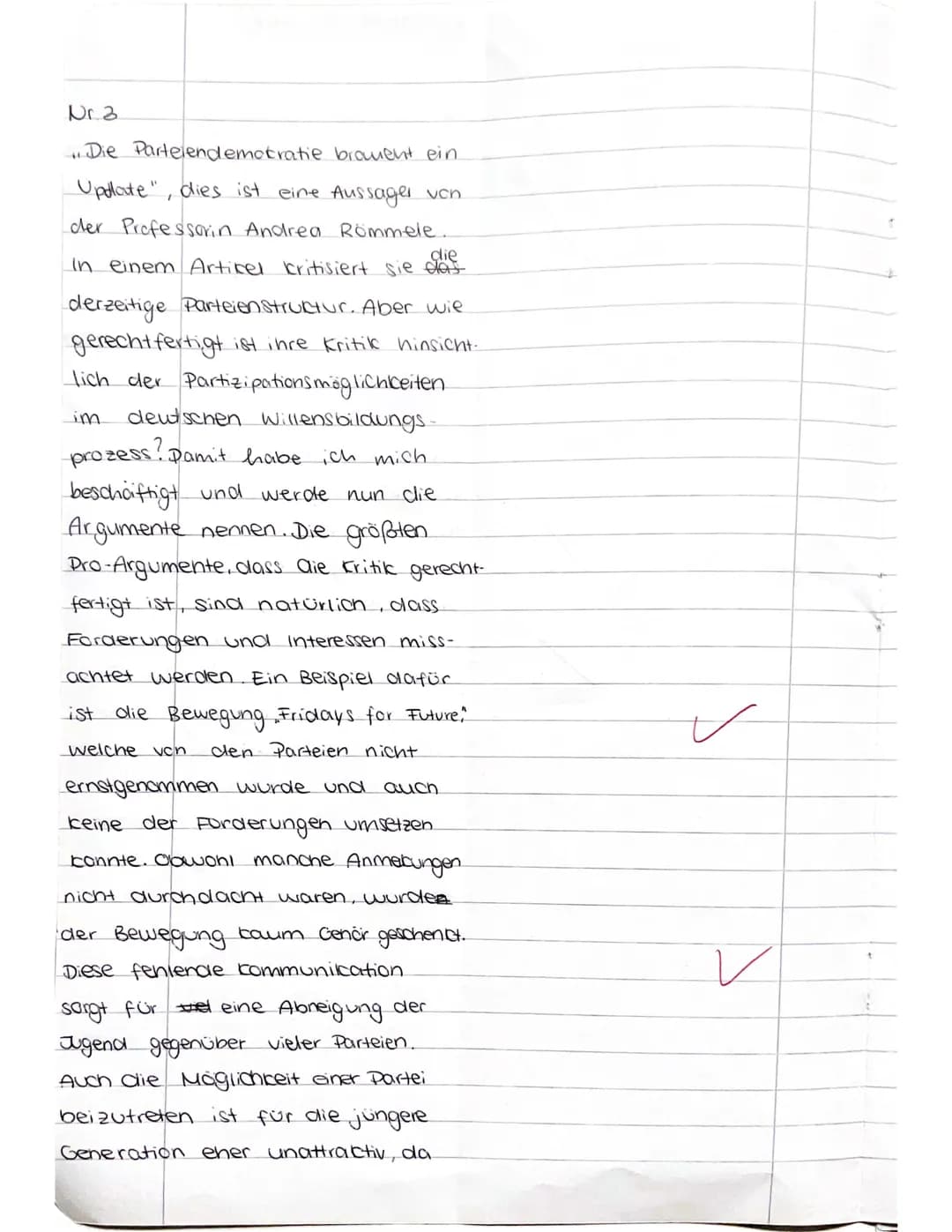 2. Klausur
Leistungskurs Politik - Wirtschaft Jg. 12 08.12.2021/

Aufgabenstellung:

1.  Fassen Sie Römmeles Aussagen über jugendliche Prote