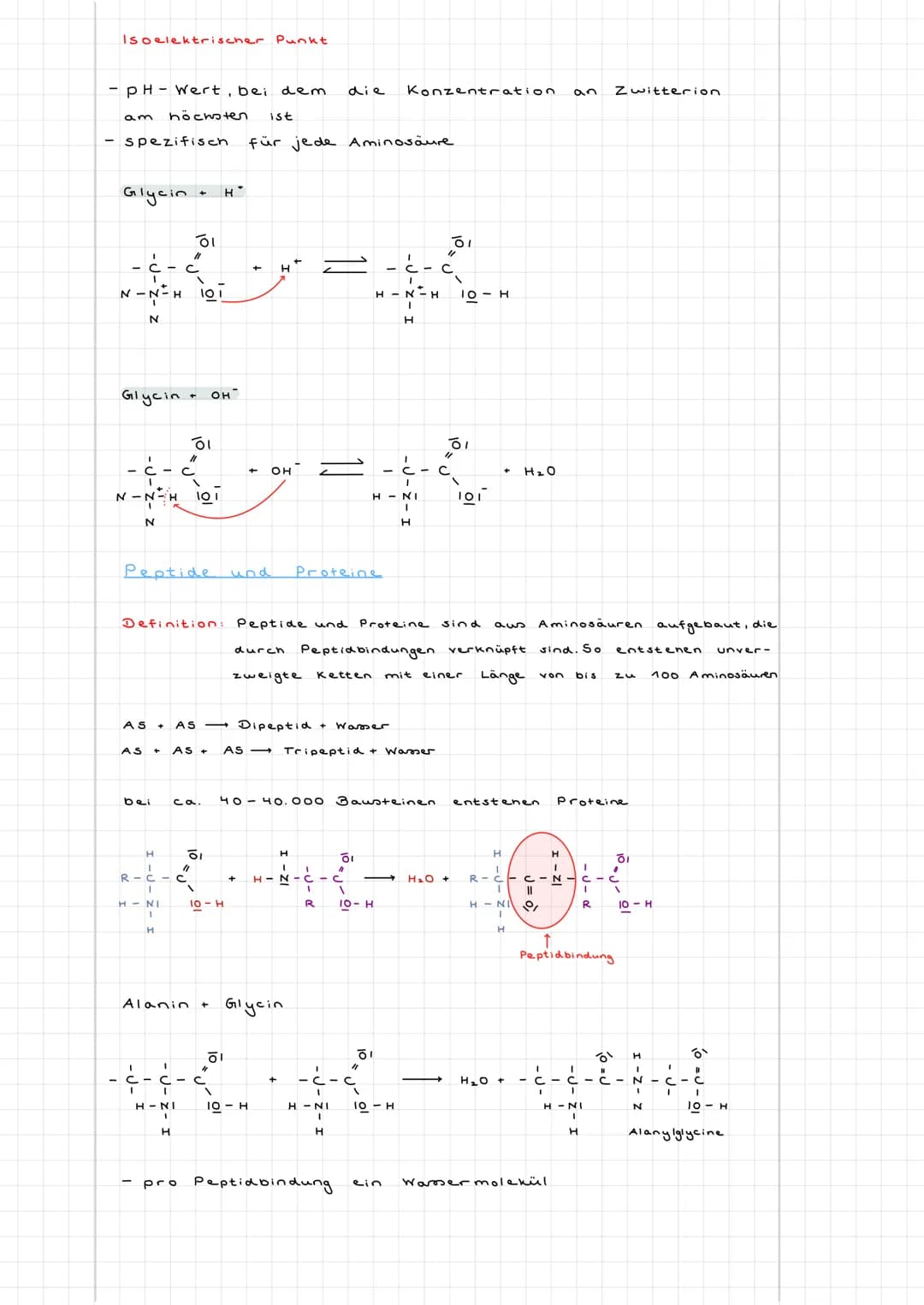# LERNSKRIPT CHEMIE

Aminosäuгга

Definition: Aminosäuren sind Moleküle, die zwei funktionelle Gruppen besitzen.
Eine Carboxylgruppe (COOH) 