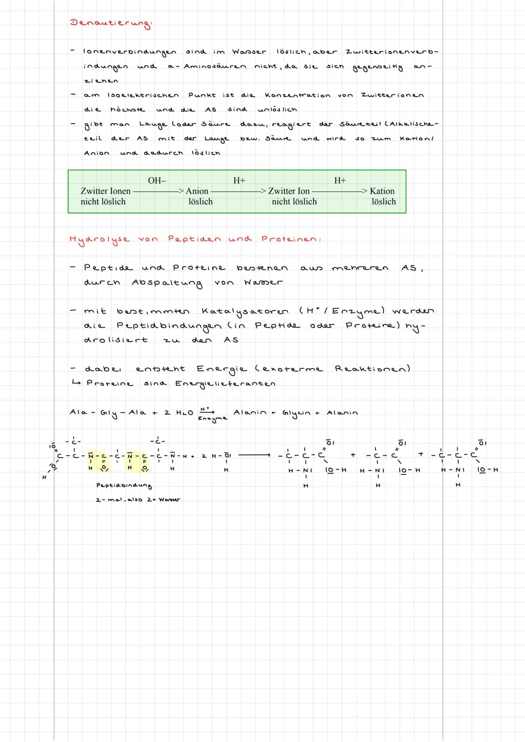 # LERNSKRIPT CHEMIE

Aminosäuгга

Definition: Aminosäuren sind Moleküle, die zwei funktionelle Gruppen besitzen.
Eine Carboxylgruppe (COOH) 
