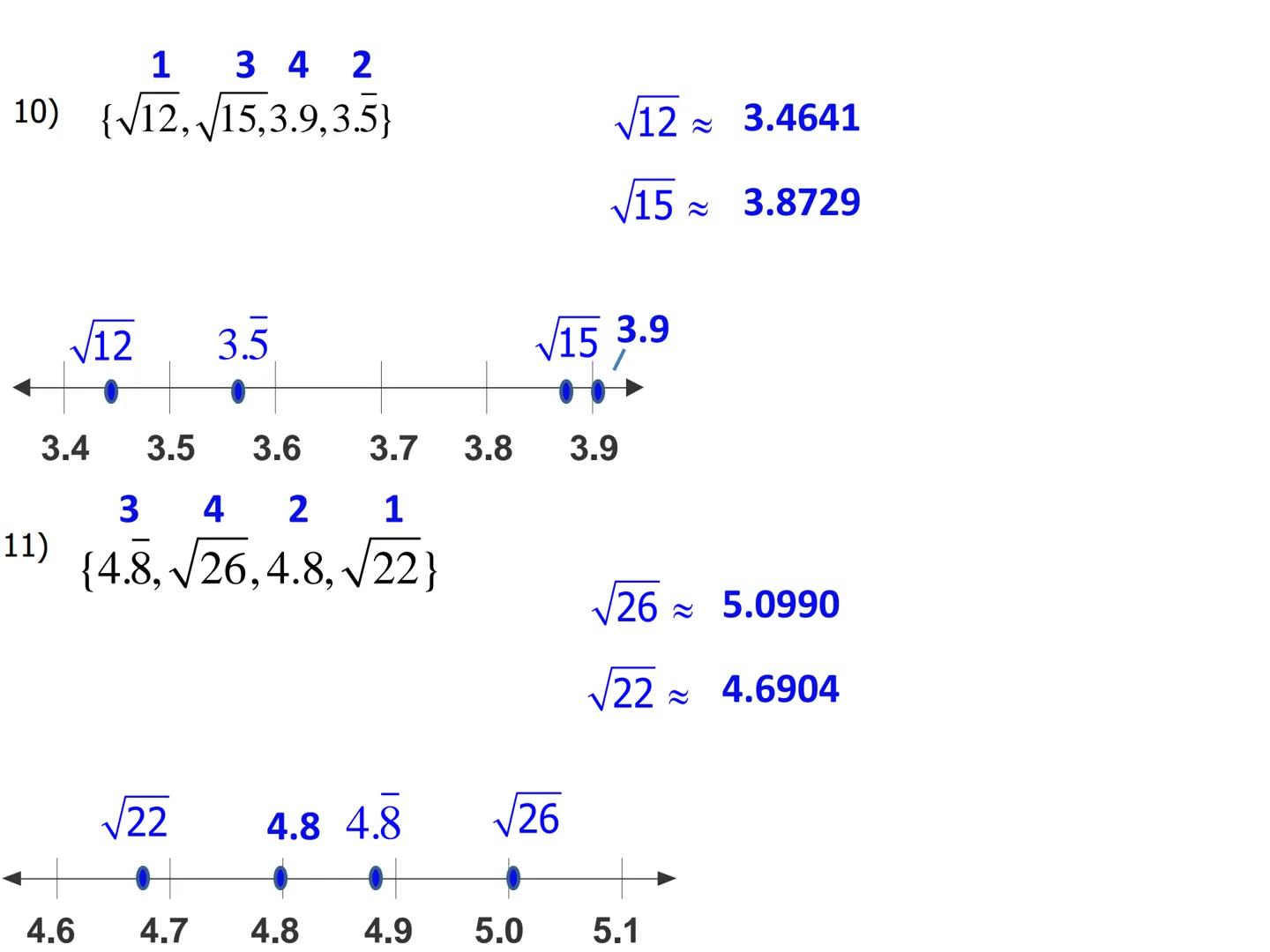 Lesson. 8.10
# Estimate Square Roots and Cube Roots

You know that √8 is not a whole number because 8 is not a perfect square.

The number l