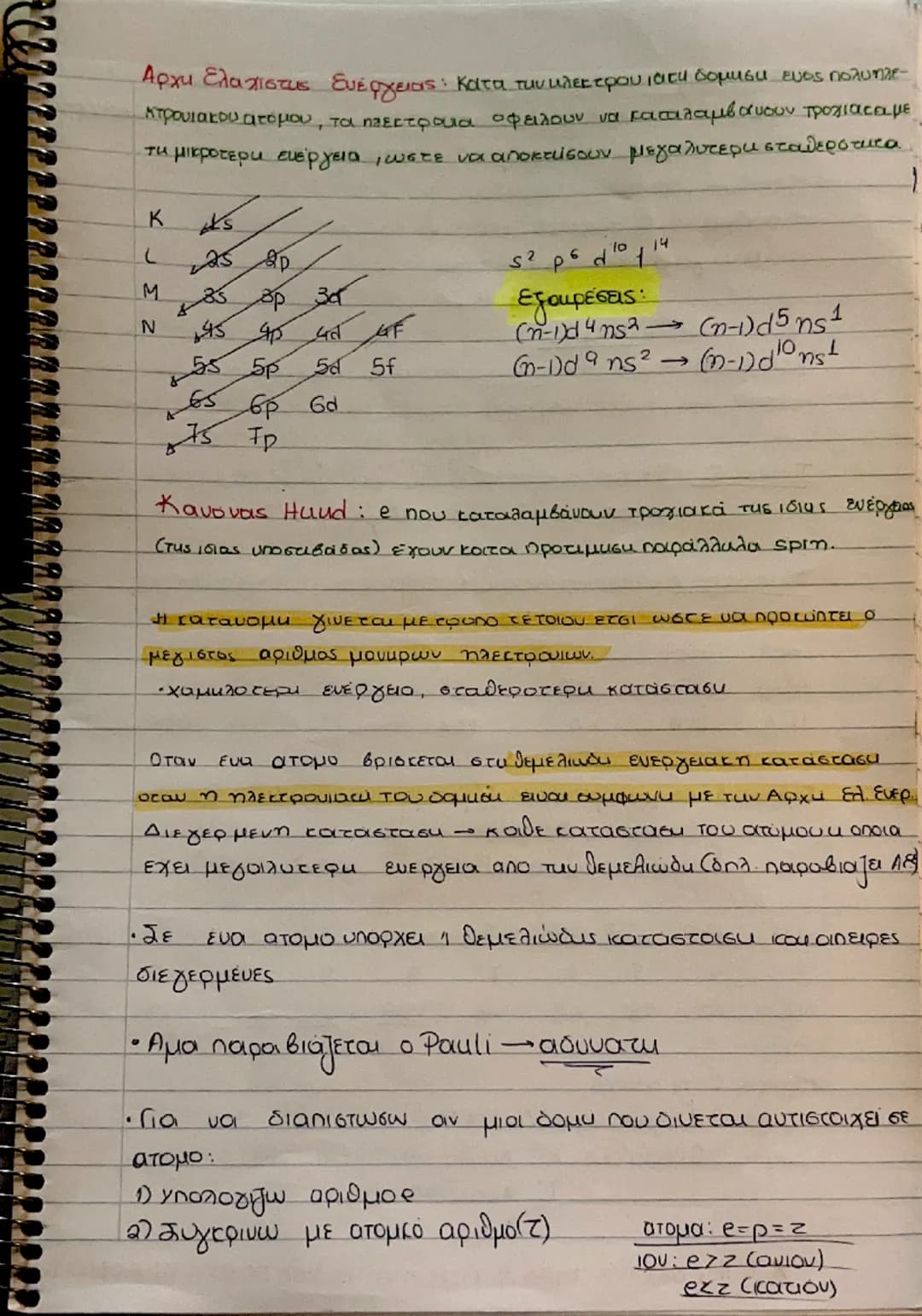 ## Περιοδικος πίνακας:
Ατομικό πρότυπο Bohr → για τα υδρογονοειδή ιόντα + υδρογονο
μηχανική οπτική συνθήκη
## Μωχρινική συνθήκη:
• Το ε περι