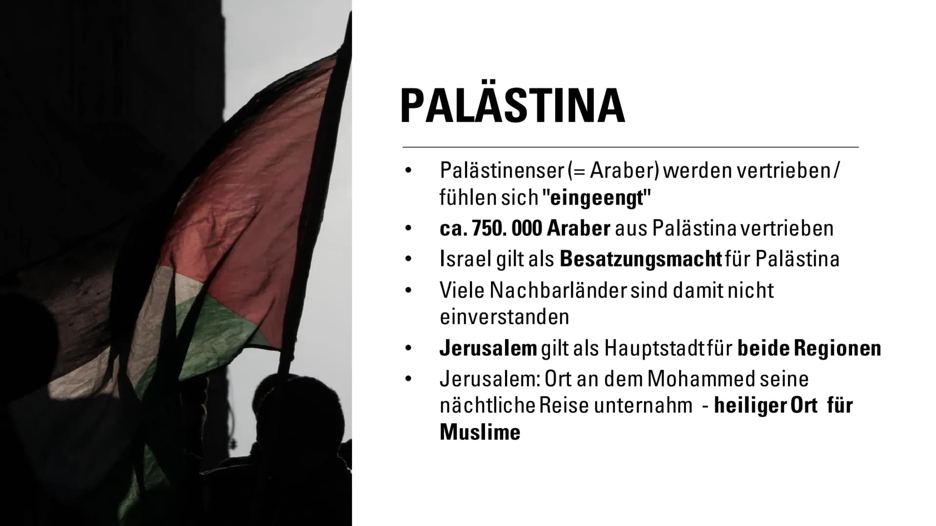 DER

NAHOSTKONFLIKT

zwischen Palästina und Israel

🇵🇸 🇮🇱 - Jüdisches Volk möchte ein Ort für sich
- Juden wurden in vielen Ländern verf