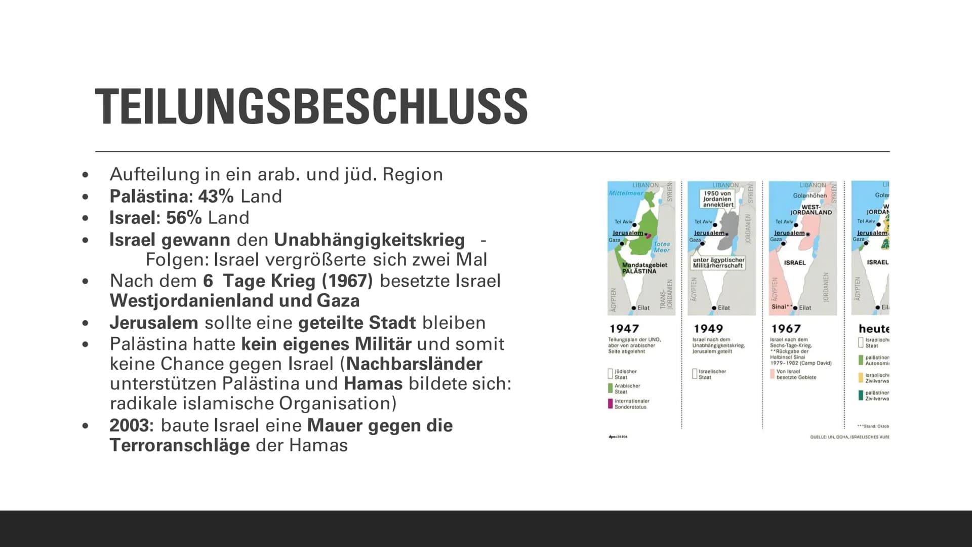 DER

NAHOSTKONFLIKT

zwischen Palästina und Israel

🇵🇸 🇮🇱 - Jüdisches Volk möchte ein Ort für sich
- Juden wurden in vielen Ländern verf