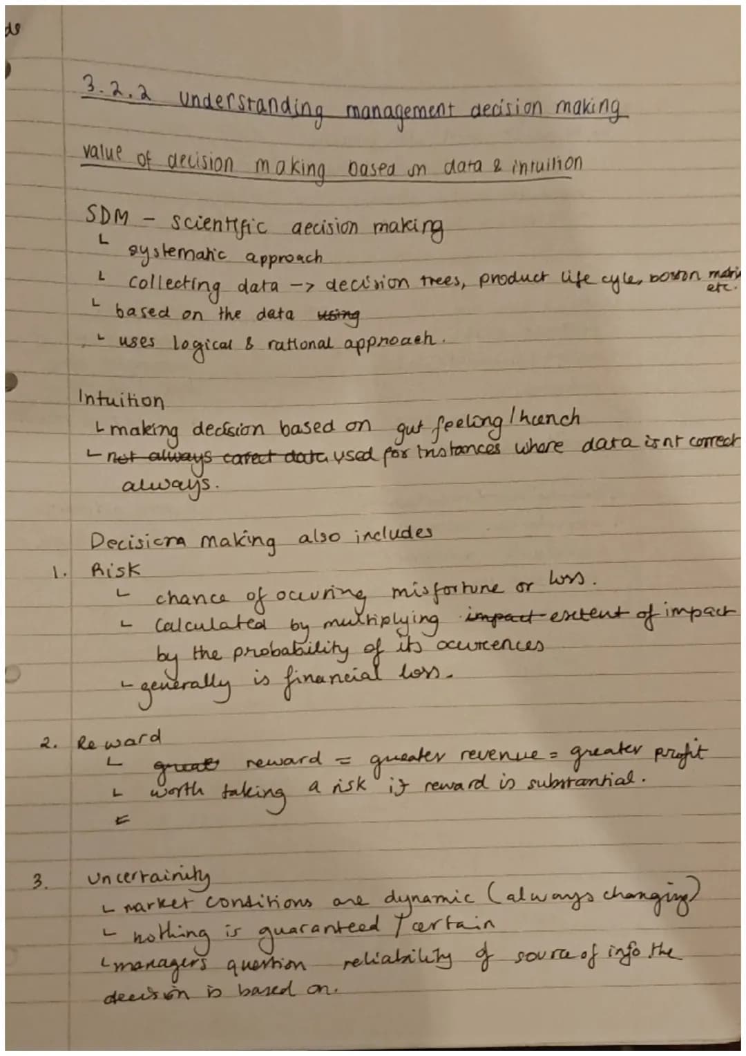 3.2-MANAGERS, LEADERSHIP & DECISION-MAKING

3.2.1: Understanding management, leadership & decision making

Leadership/Leaders

Management / 
