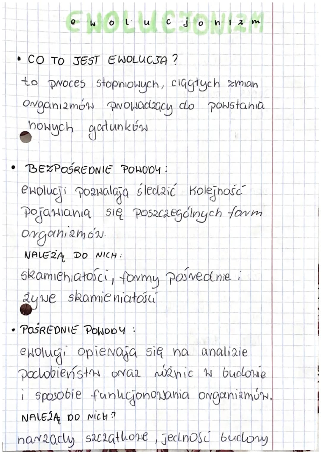 # ewolucjonizm

• CO TO JEST EWOLUCJA?
to proces stopniowych, ciągłych zmian
Organizmów prowadzący do powstania
nowych gatunków

• BEZPOŚRED