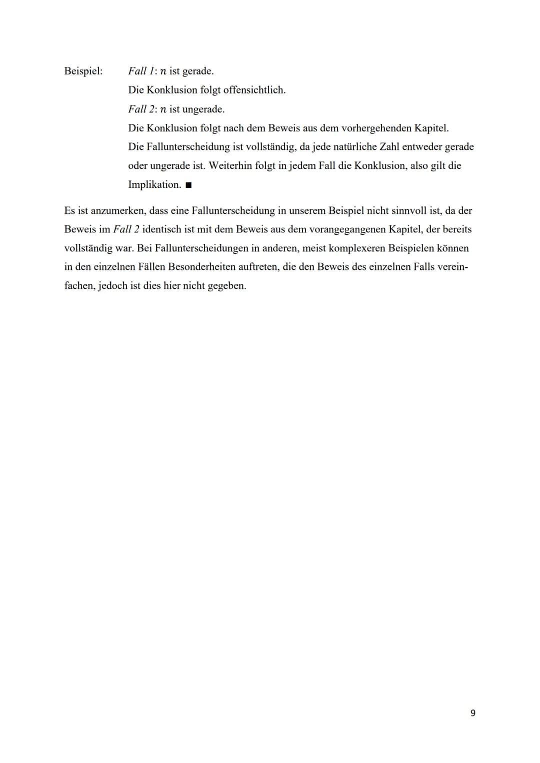 Facharbeit

Bearbeitung des Kapitels „Logik und Beweise“
aus Daniel Griesers Werk:

„Mathematisches Problemlösen und Beweisen. Eine
Entdecku