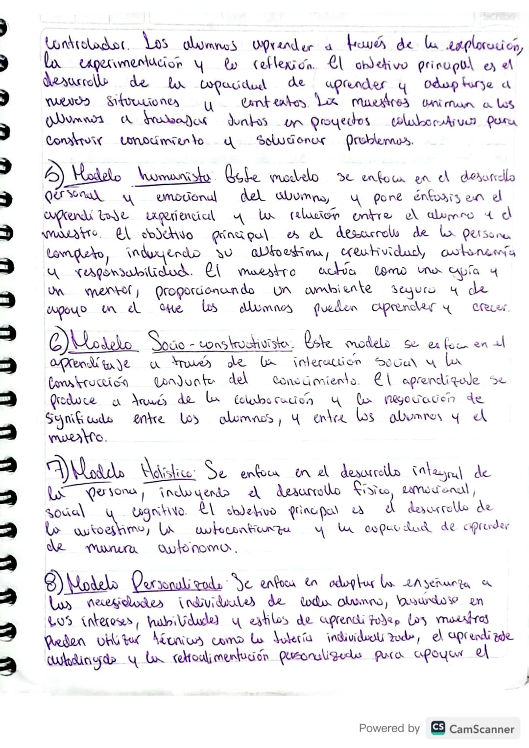 Scribn
# Hatelos Pedujógicos

1) Modelo Tradicional: Este modelo se eurocteriza por lu
transmisión de conocimientos de munera unidireccional