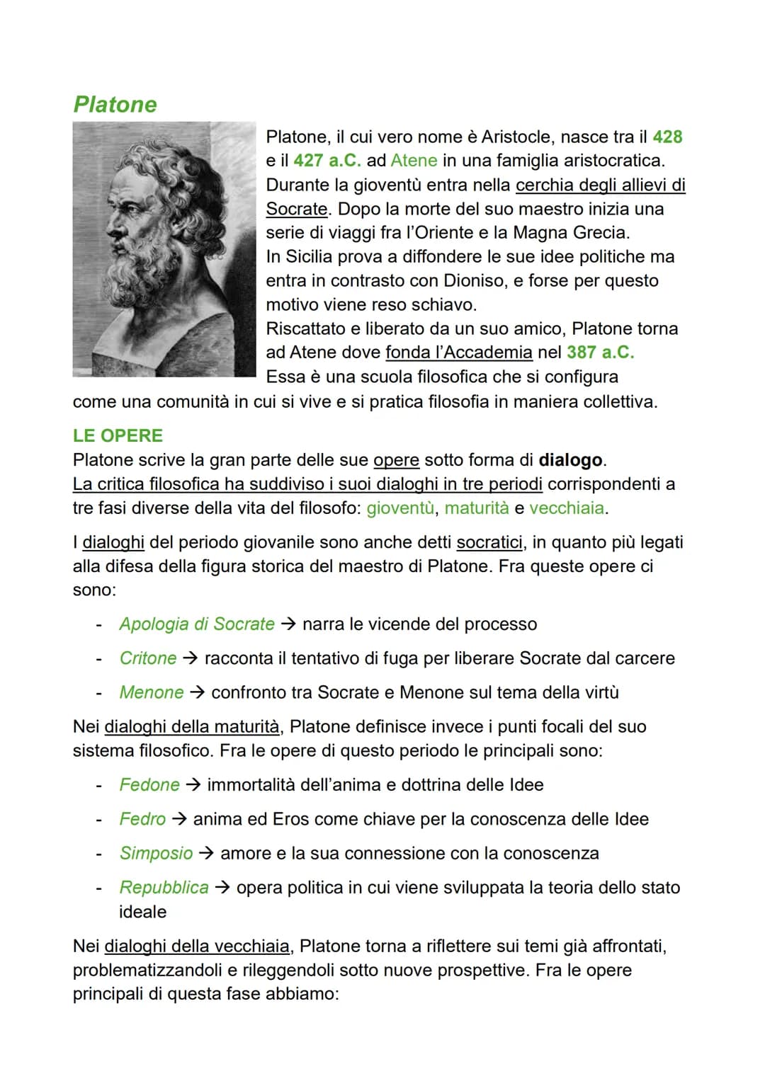 Platone

Platone, il cui vero nome è Aristocle, nasce tra il 428
e il 427 a.C. ad Atene in una famiglia aristocratica.
Durante la gioventù e