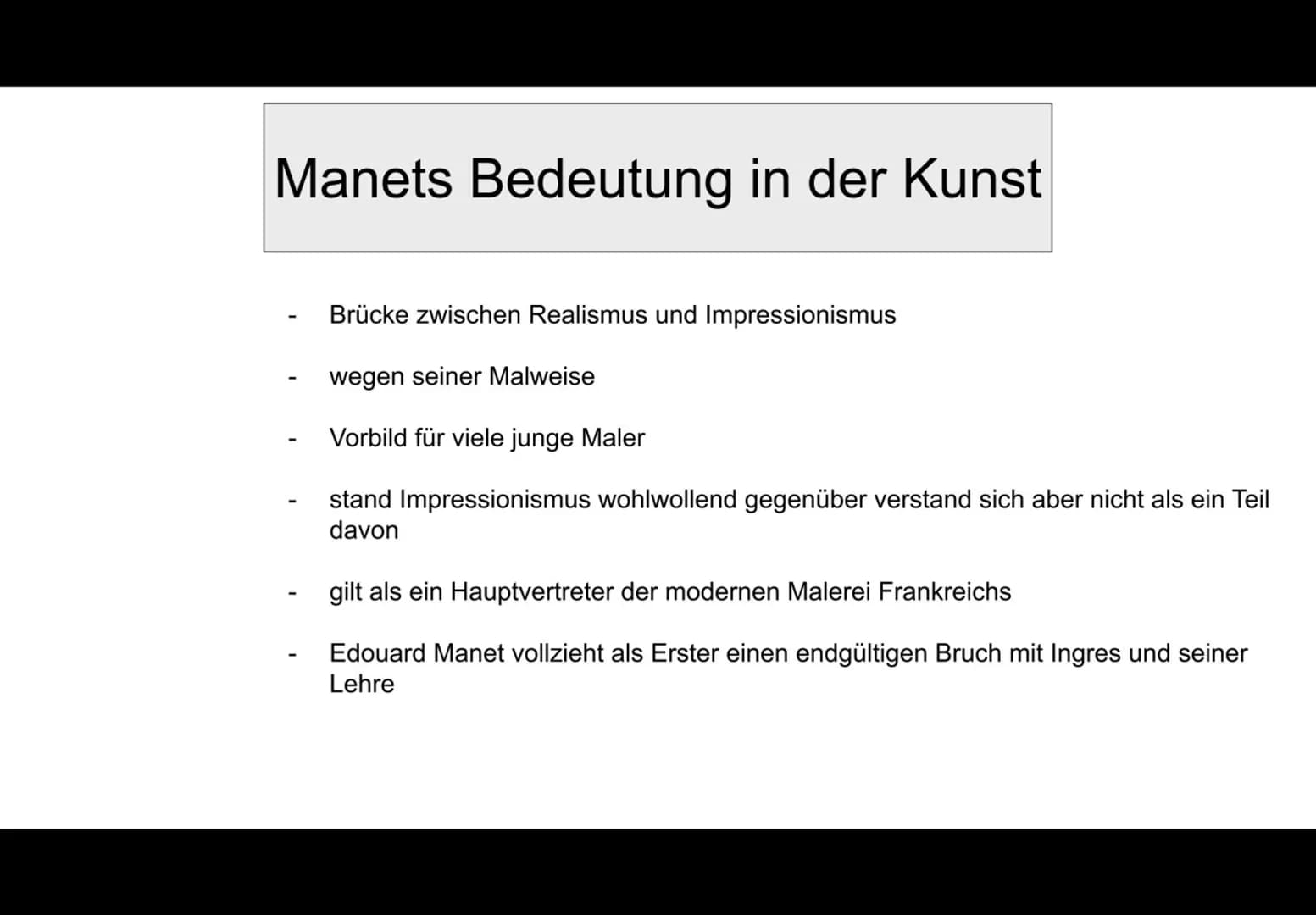 Édouard Manet

Impressionismus

Lilly Gerlach 24.01.2023 # Inhaltsverzeichnis

1. Allgemeine Informationen über
Edouard Manet

1. Lebenslauf