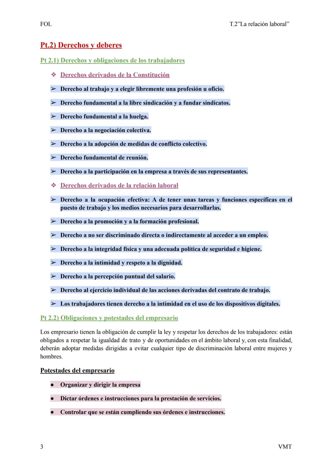 FOL

T.2"La relación laboral"

Pt.1) La relación laboral

Una relación laboral es aquella existente entre un trabajador y un empresario, por