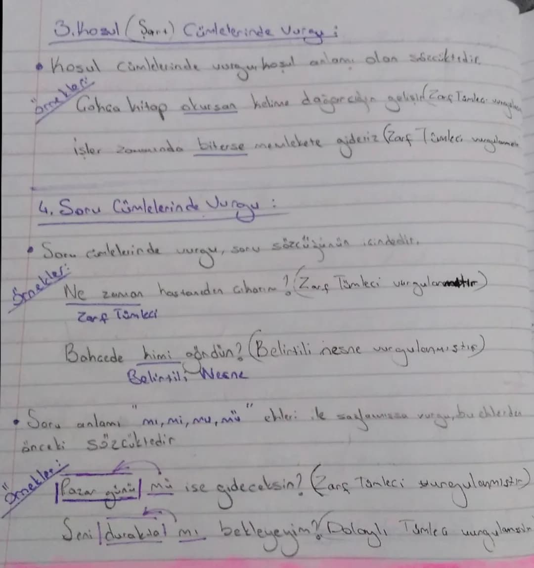 # CÜMLEDE YURGU

1. Fiil (Eylem) Cümlelerinde Vungu:

- Yüklem sonda veya ortadaysa vurgu, yüklemden önceki sözcüktedir.

örnekler:
Her şeyi
