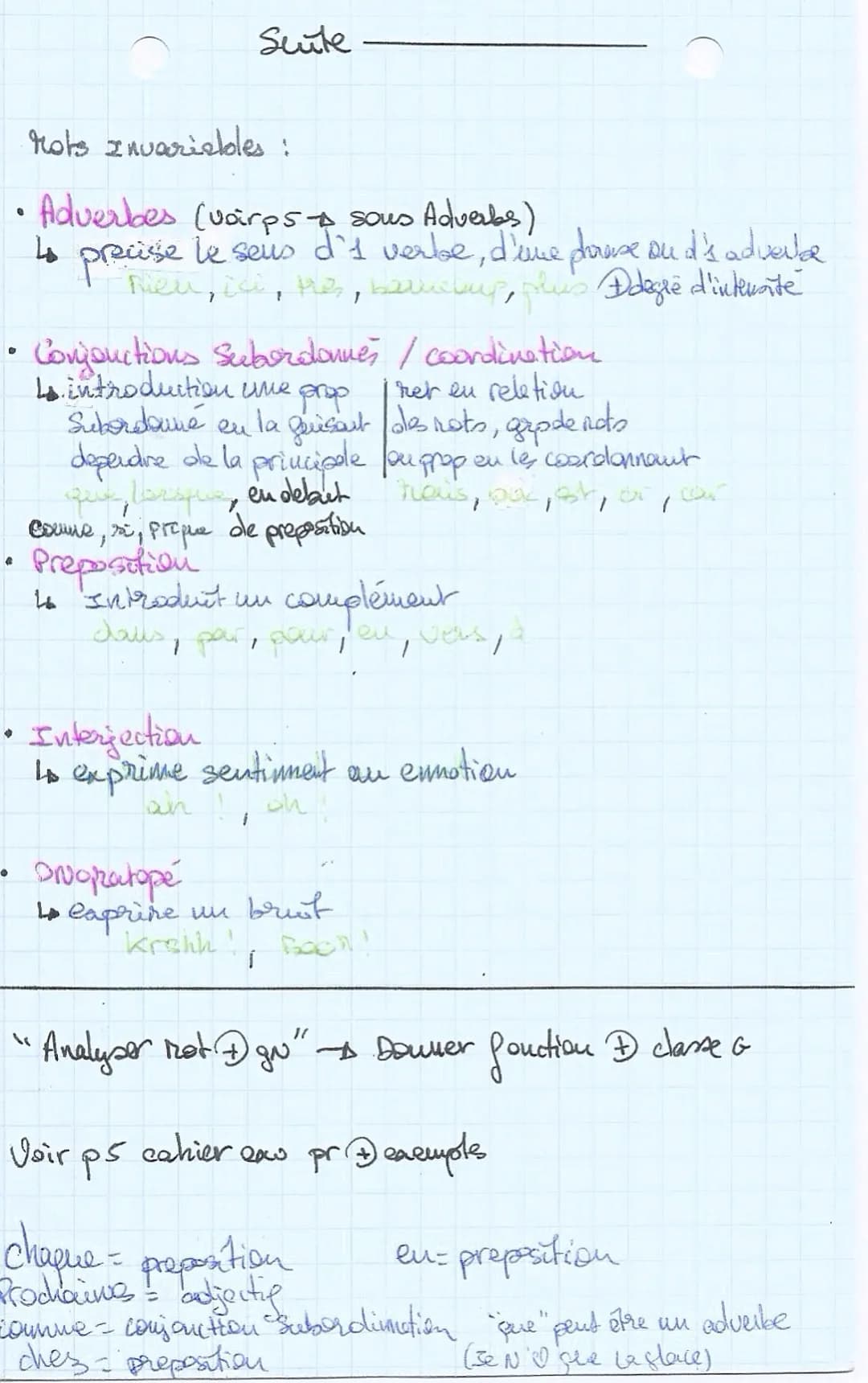 Classes Gramaticales

Mots varialdes:

•Nors

-Commein: chizu, chat
bouge bage ps

-Quiries/NONA: unchat/ une table
• propres (najeincule): 
