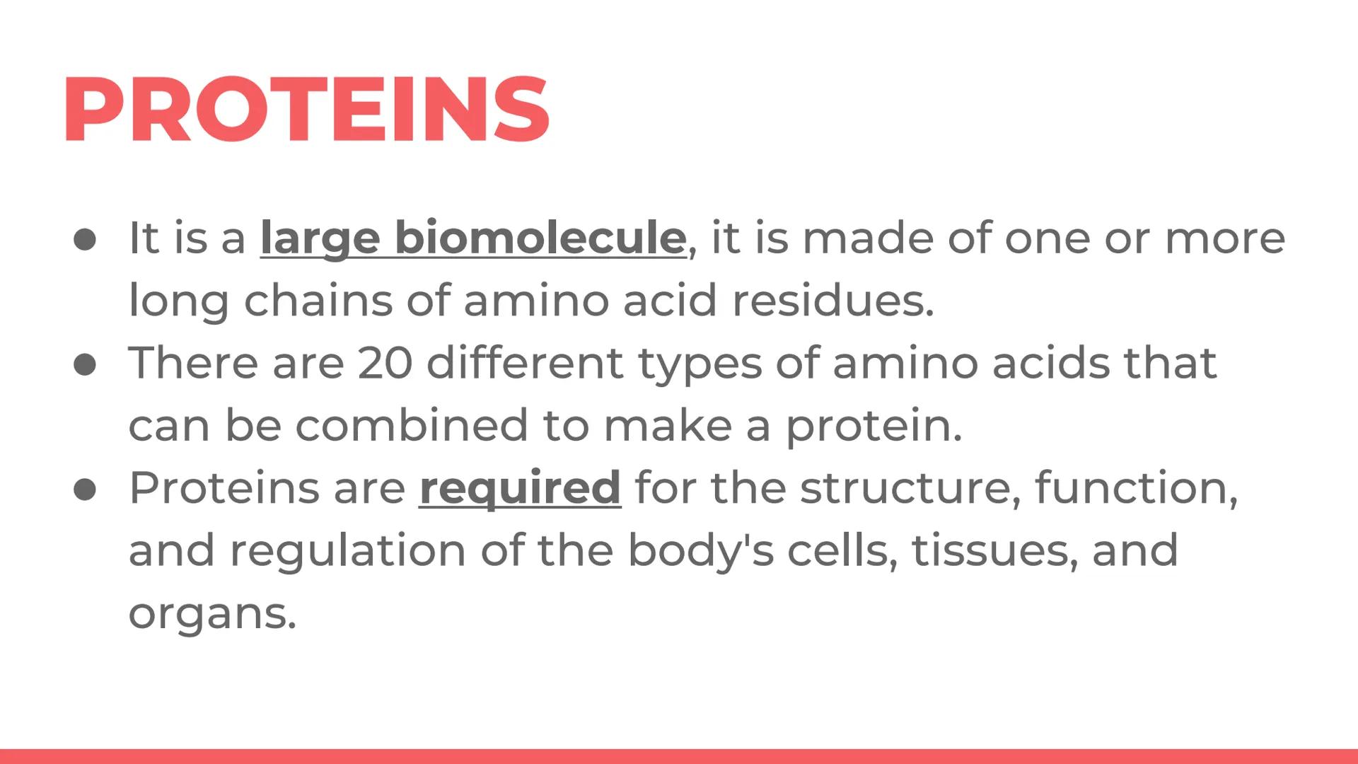 # PROTEIN

Protein. PROTEIN # PROTEINS

- It is a large biomolecule, it is made of one or more
long chains of amino acid residues.
- There a