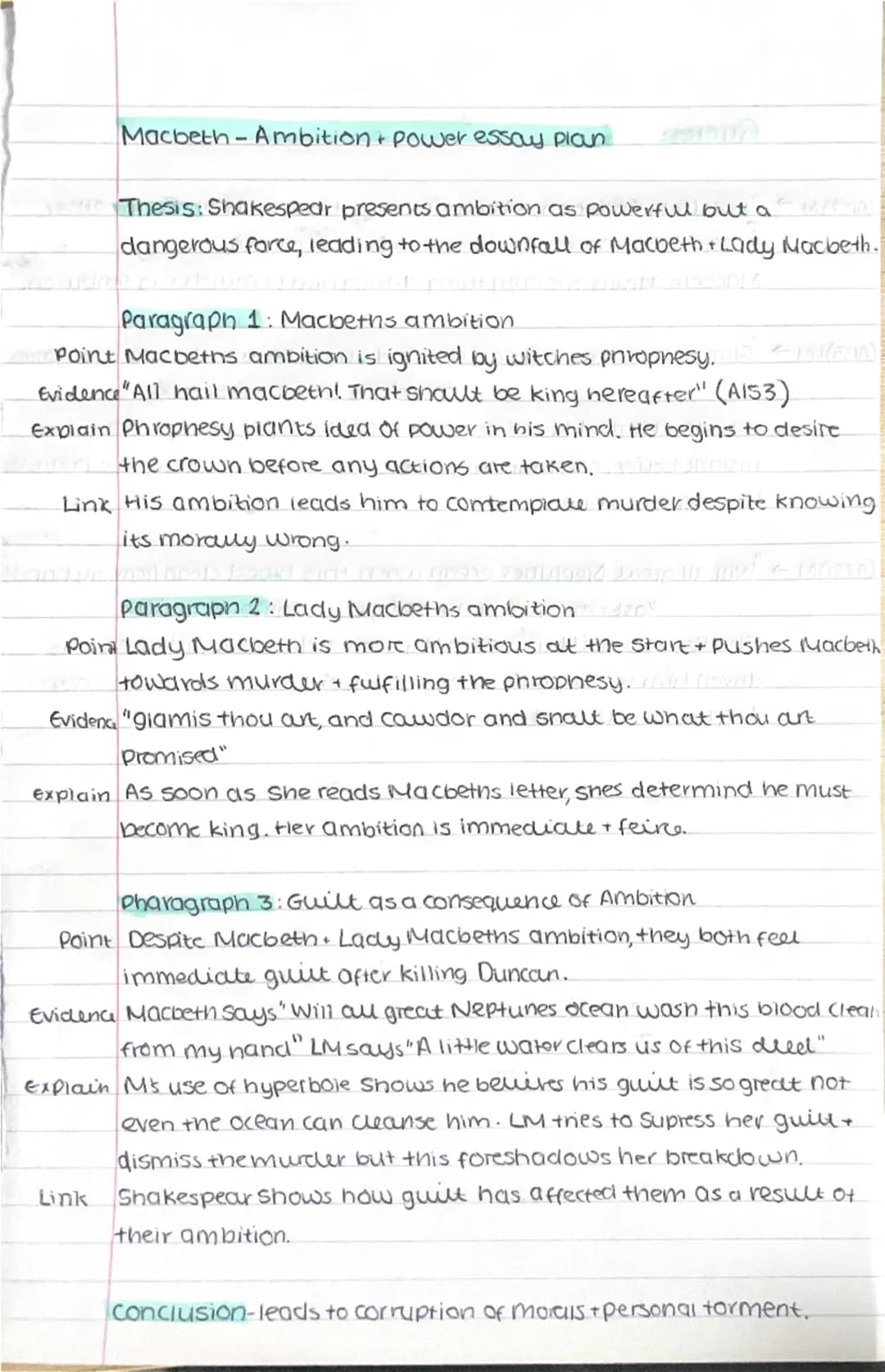 # Macbeth-Supernatural essay plan

Thesis: Supernatural presented as a dark, manipulative force
that influences Macbeths decisions + reflect