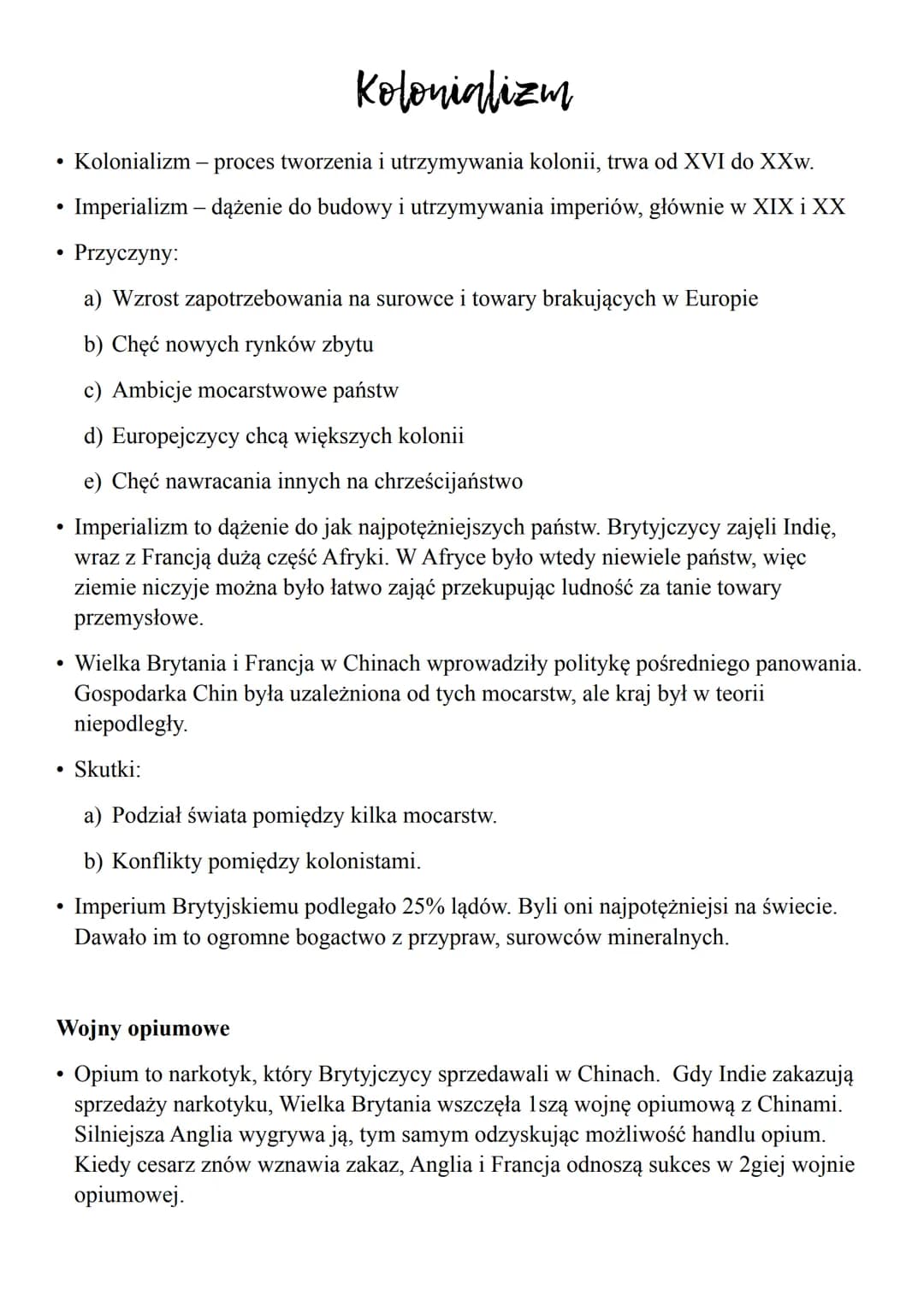 <h2>Kolonializm w XIX wieku</h2>
<p>Kolonializm to proces tworzenia i utrzymywania kolonii, który trwał od XVI do XX wieku. Imperializm nato