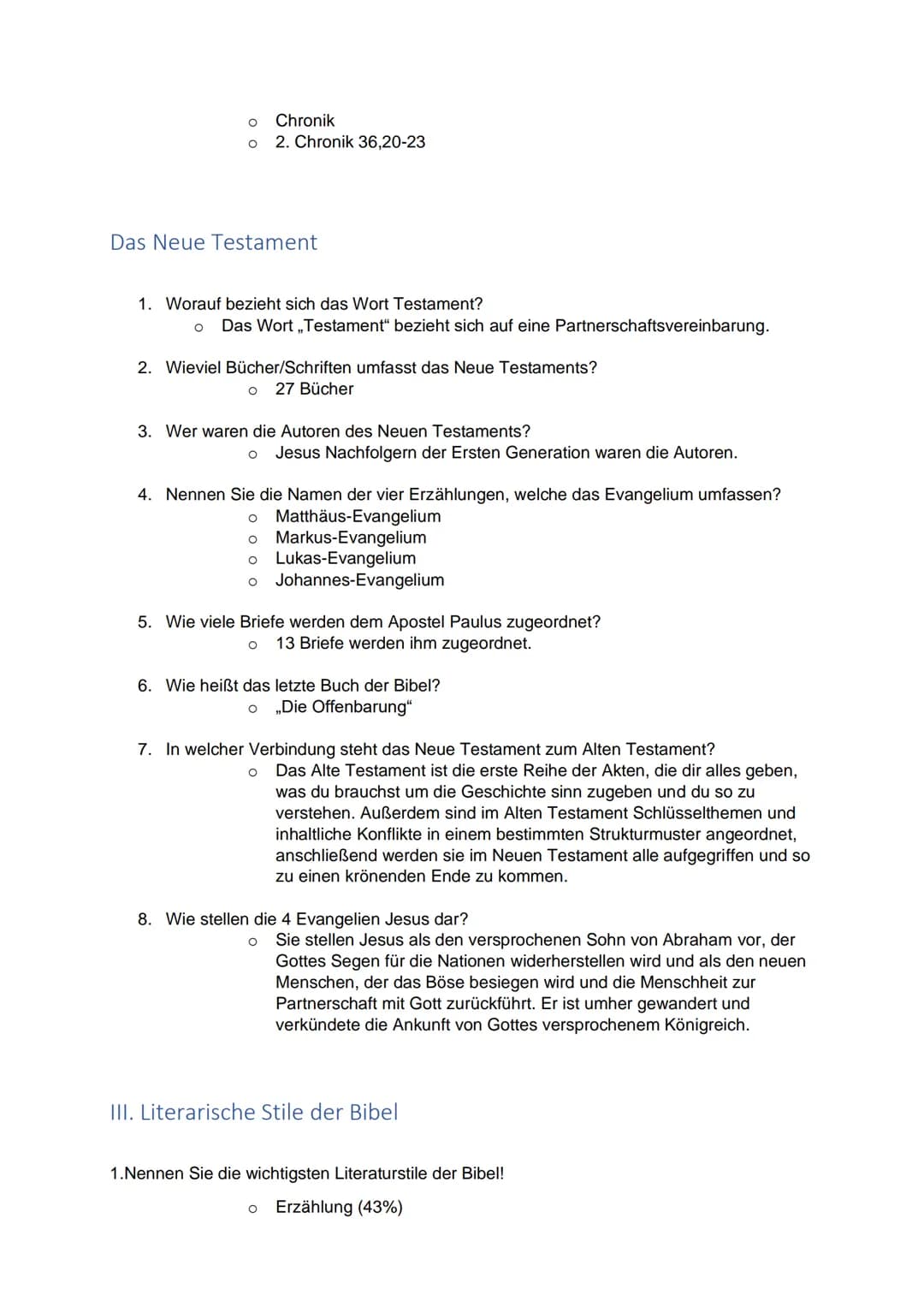 # 1. Was ist die Bibel

1. Was ist die Bibel?
   *   Die Bibel ist eines der einflussreichsten Bücher der Menschheitsgeschichte,
sie geht In