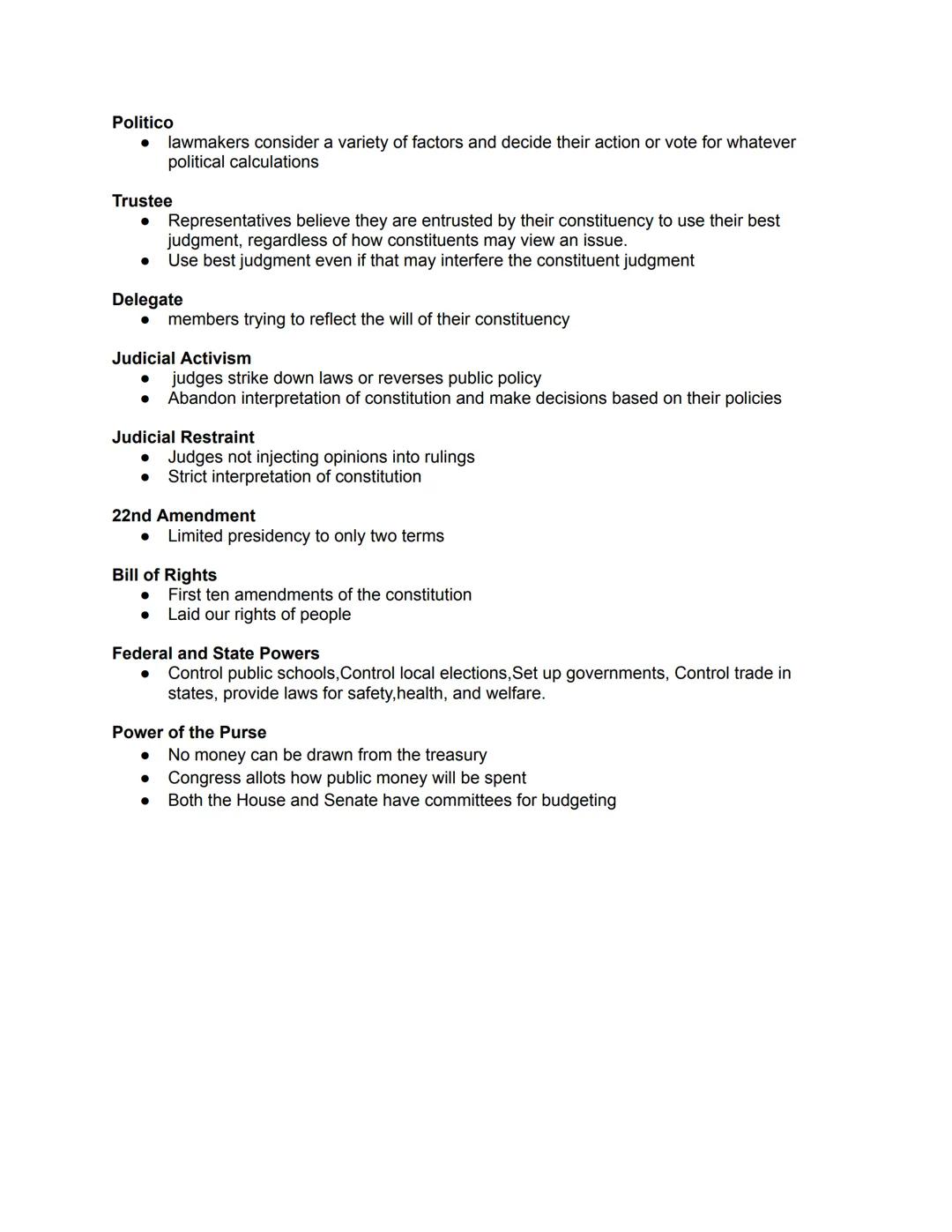 Model of Representative Democracy

Participatory states are free to determine how to allow for direct citizen involvement; Implies
that the 