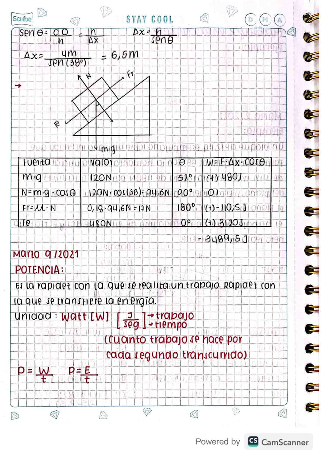 # DMA
KEEP IT SIMPLE
Scribe

M=180g=0,18kg
trabajo mecánico
Ejemplos

F
Fy
←
N
30°
=1,8N
μ=0,25
X
W=1809

Marto 2/2021
Ejemplo:
un bloque de