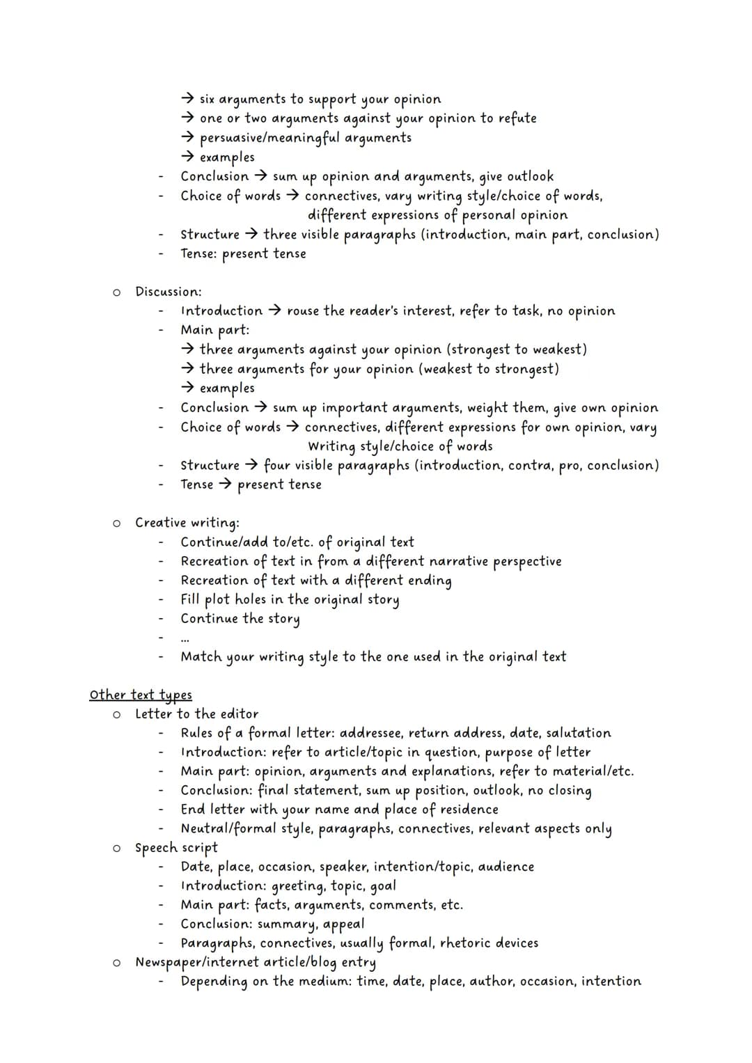 # English exam

General overview

Materials:

O exam paper (A4, lines, without edge)

o pen + spare pen

o tippex

* highlighters

Ο colored