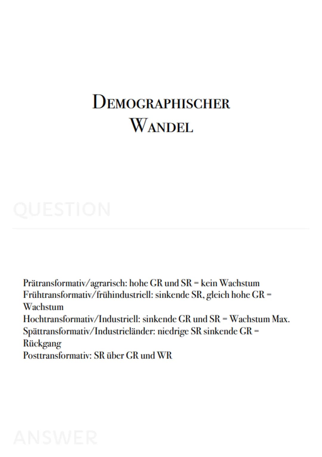 Geo-
Karteikarten PUSH FAKTOREN

QUESTION

Krieg, politische Instabilität, Naturkatastrophen, Armut, Infrastruktur,
Bildungseinrichtungen, m