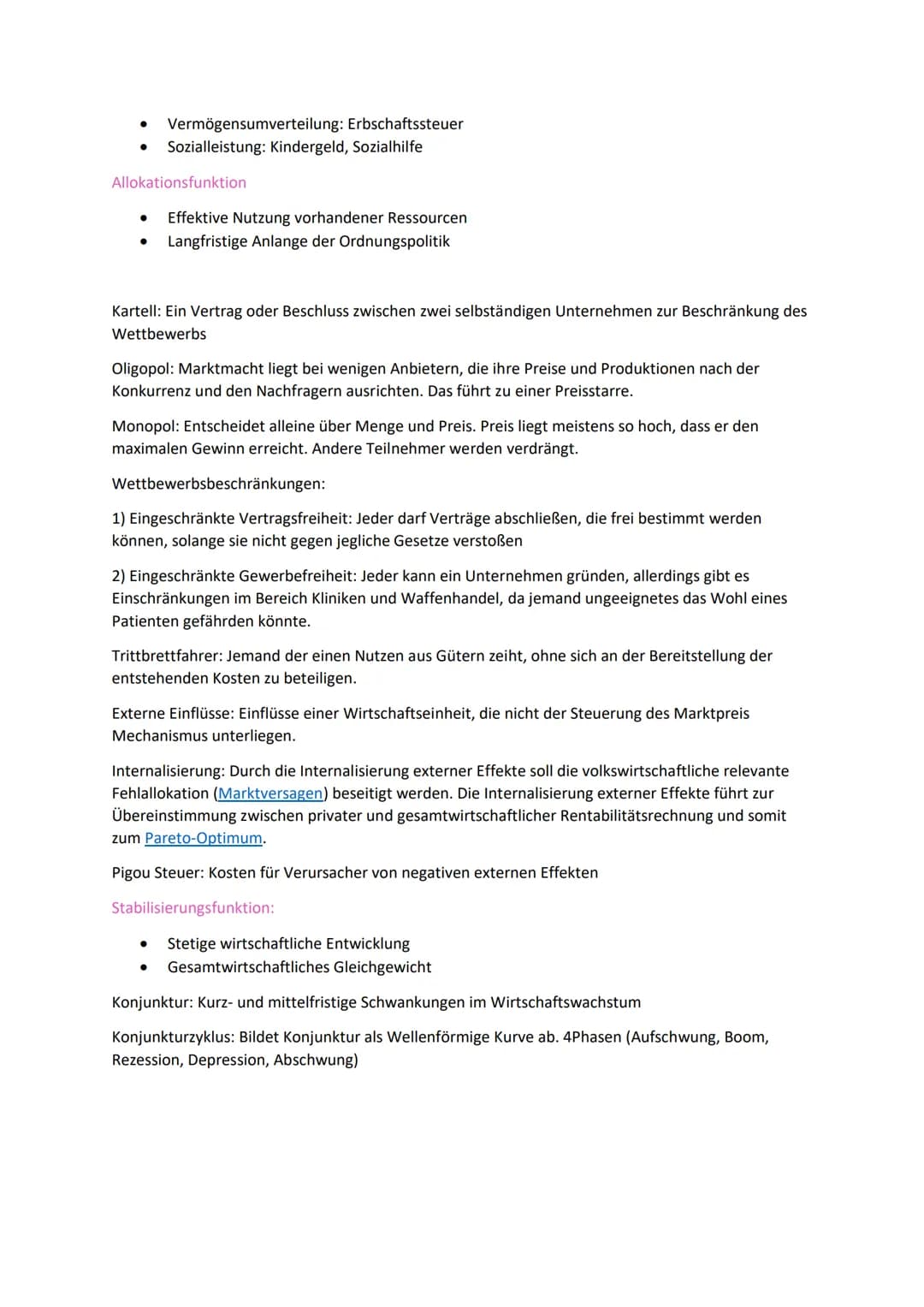 # Zusammenfassung Wirtschaft Abitur

Wirtschaftliches Handeln in Sektor Staat

Ideengeschichtliche Grundlagen der SMW

Soziale Marktwirtscha