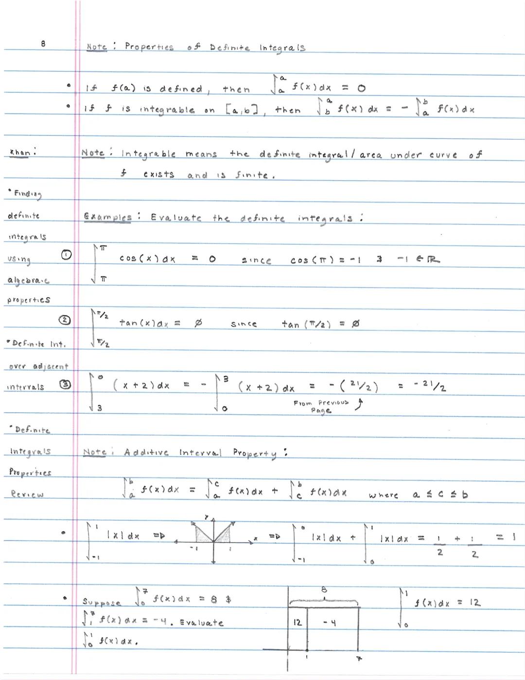 5
Section 4.4: Riemann sum 3 Definite Integrals.

Note: Riemann sums help estimate the area under curve.

Notes Types of Riemann sums:

*   