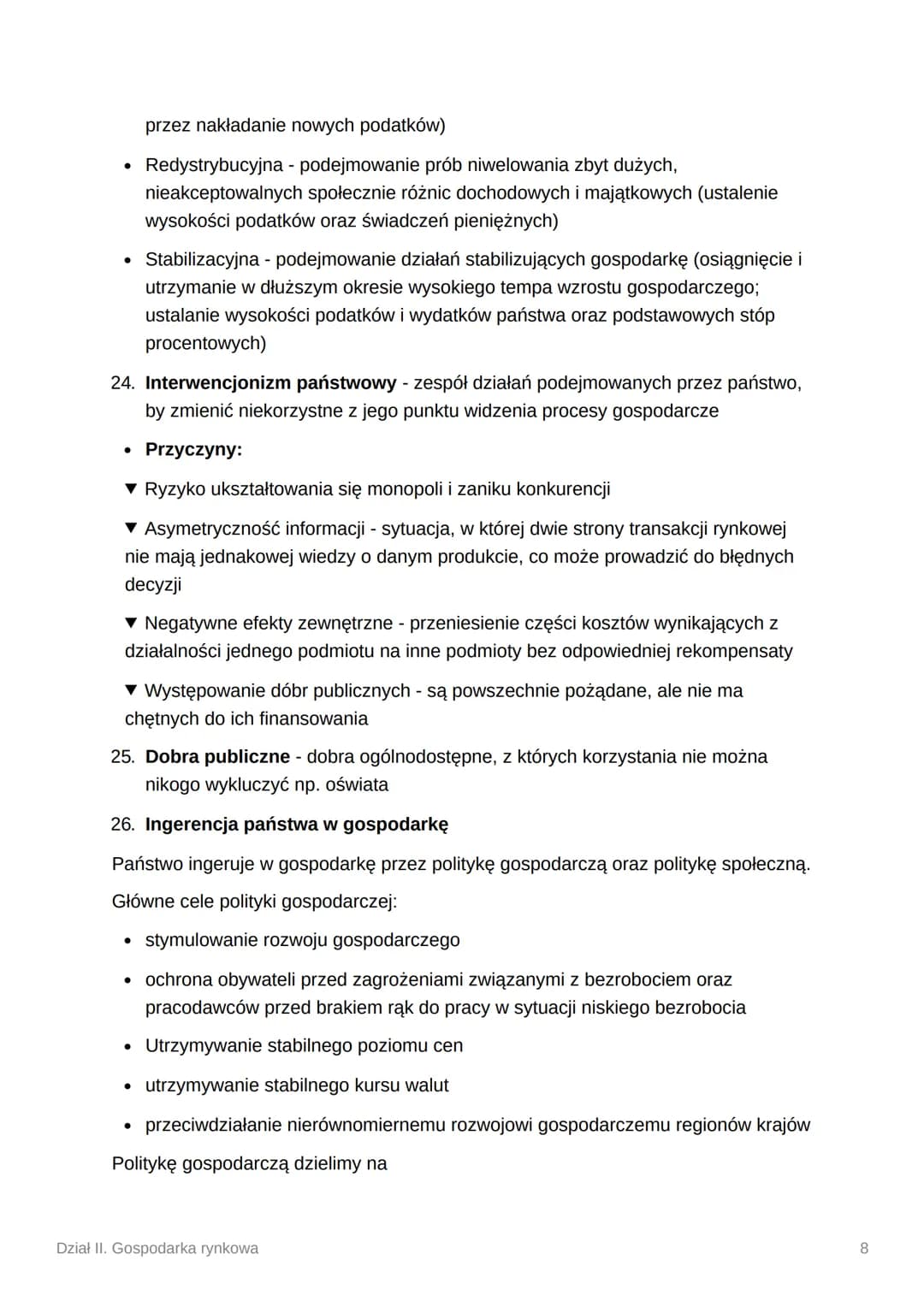 # Dział II. Gospodarka rynkowa

1. Gospodarka nakazowo - rozdzielcza

*   Gospodarka centralnie sterowana
*   Opierała się na własności publ