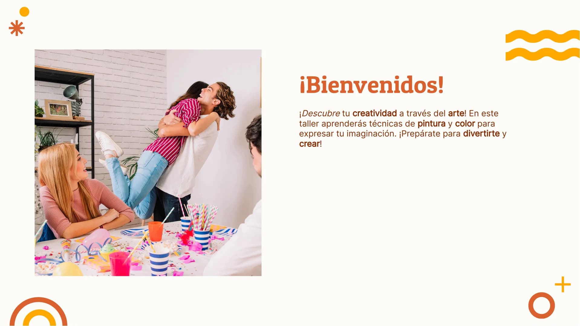 # ¡Pinta y Colorea
tu Creatividad! *

¡Bienvenidos!

¡Descubre tu creatividad a través del arte! En este
taller aprenderás técnicas de pintu