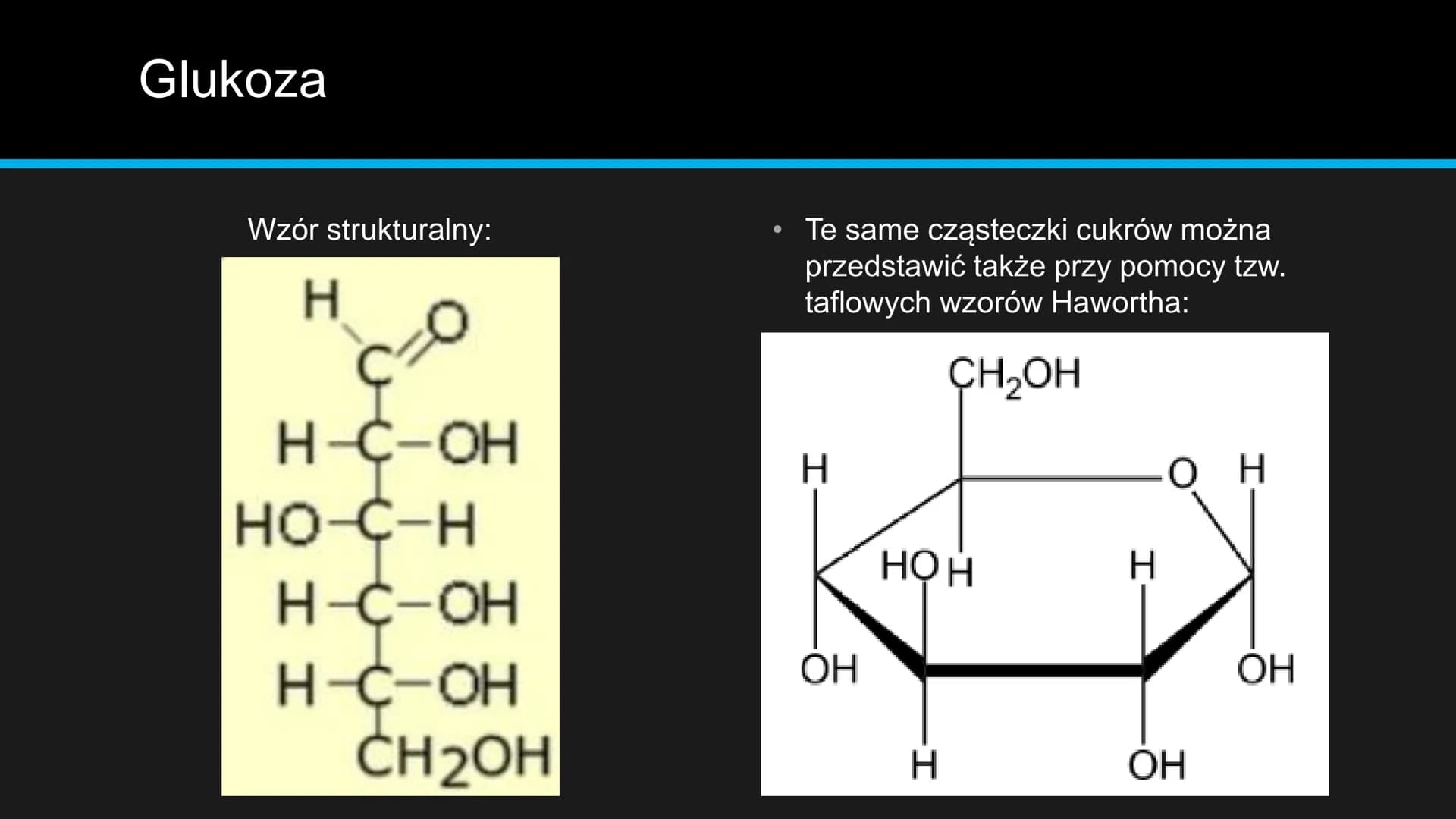 monosacharydy # Co to cukry proste?

Cukry proste, inaczej monosacharydy,
zbudowane z węgla, wodoru i tlenu. To
pojedyncze cząsteczki, które