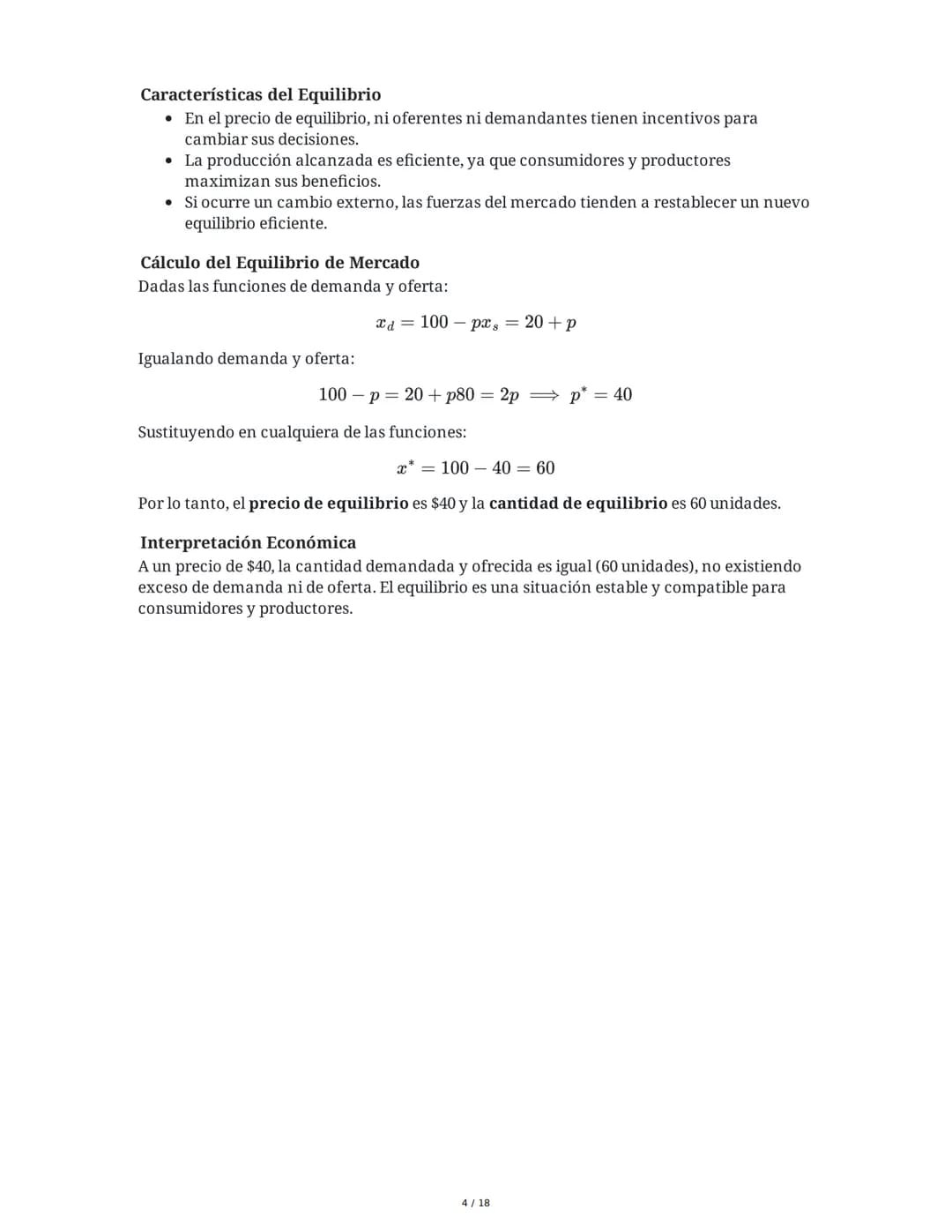 Equilibrio de Mercado - Microeconomía
1. Supuestos de la Competencia Perfecta
El análisis de equilibrio de mercado se realiza bajo el supues