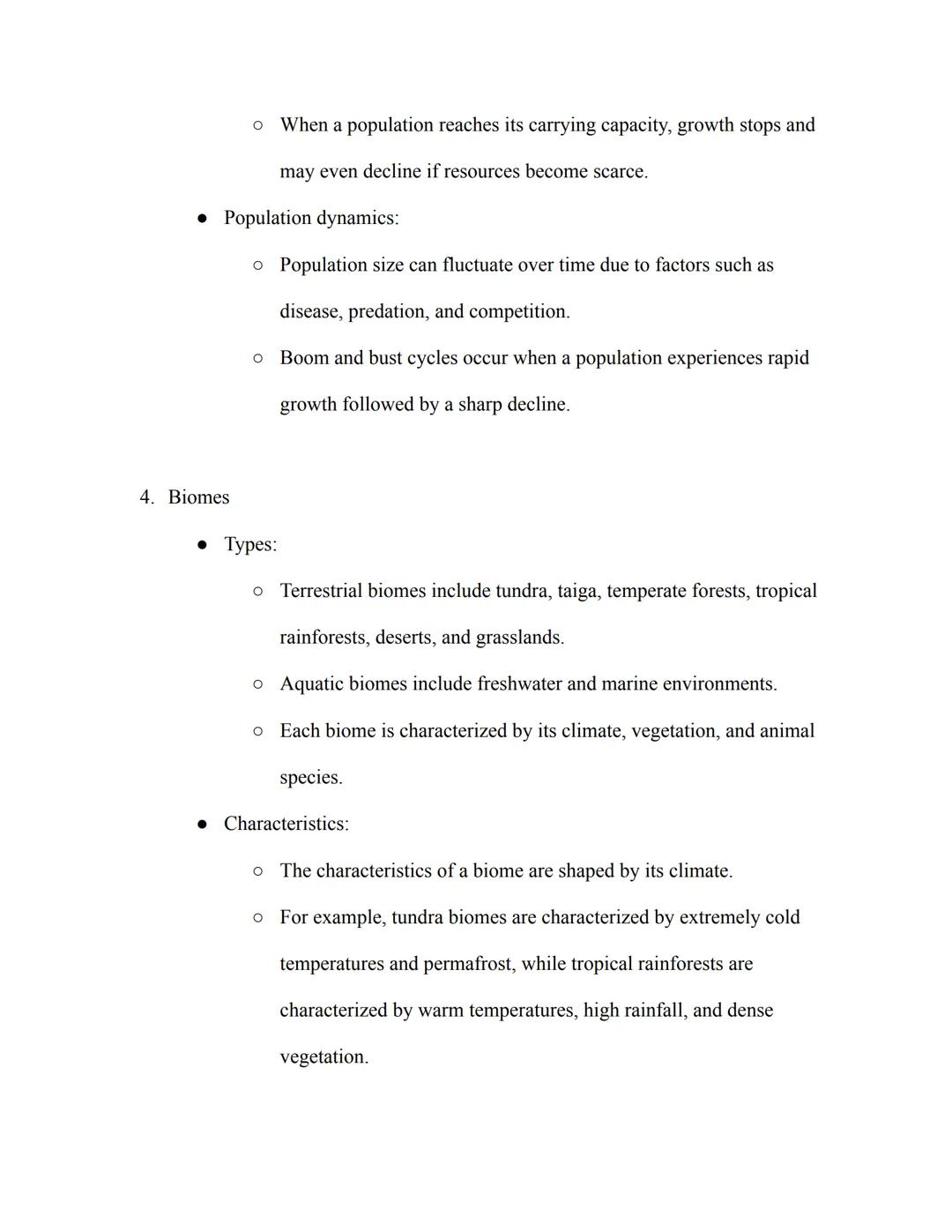 AP Biology Study Guide

VIII. Ecology:

1. Ecosystems

*   Biotic and abiotic factors:

    *   Biotic factors refer to living components of