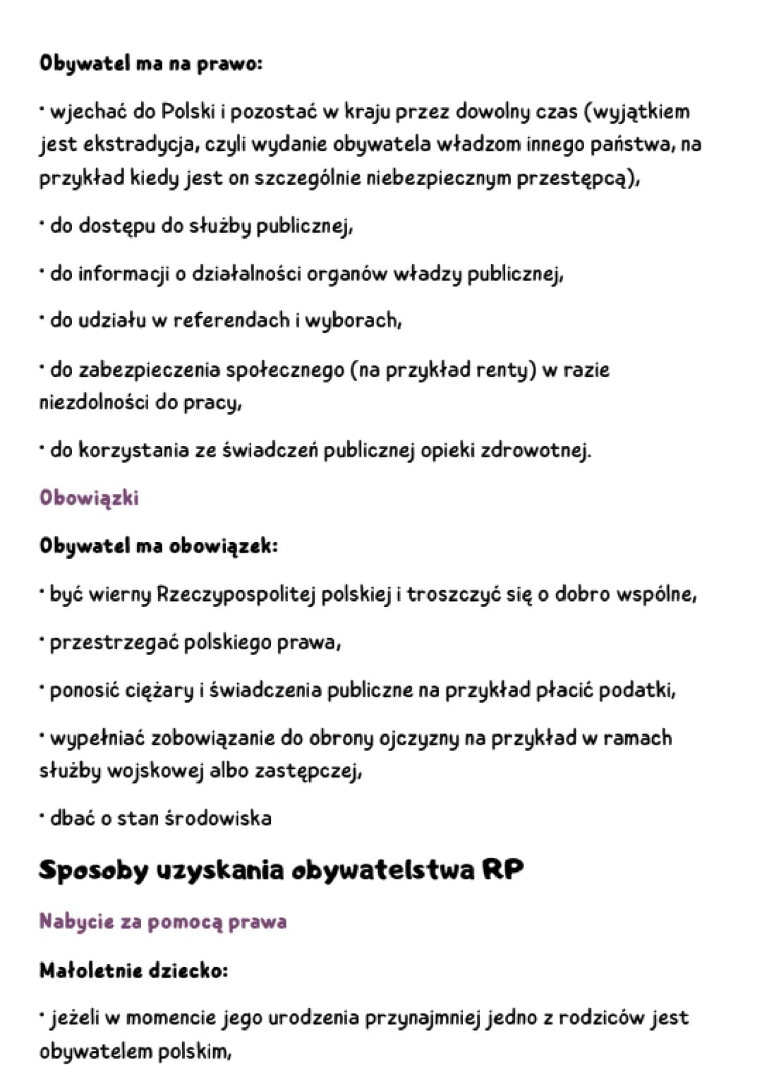 # OBYWATELSTWO I NARODOWOŚĆ

Istora obywatelstwa

*   obywatelstwo - prawna więź łącząca jednostkę z państwem

*   paszport - dokument poświ