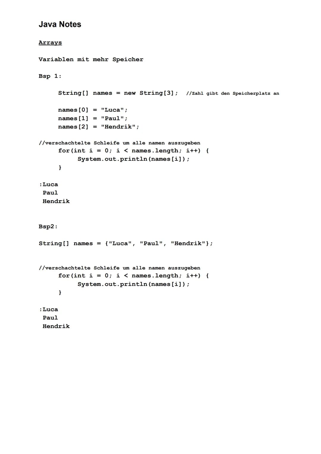 Java Notes

Datentypen
|Datentyp|Wertebereich|
|---|---| 
|int|-2^31... 2^31-1|
|double|-1,7* 10^308 ... 1,7 * 10^308|
|long|-2^63... 2^63-1