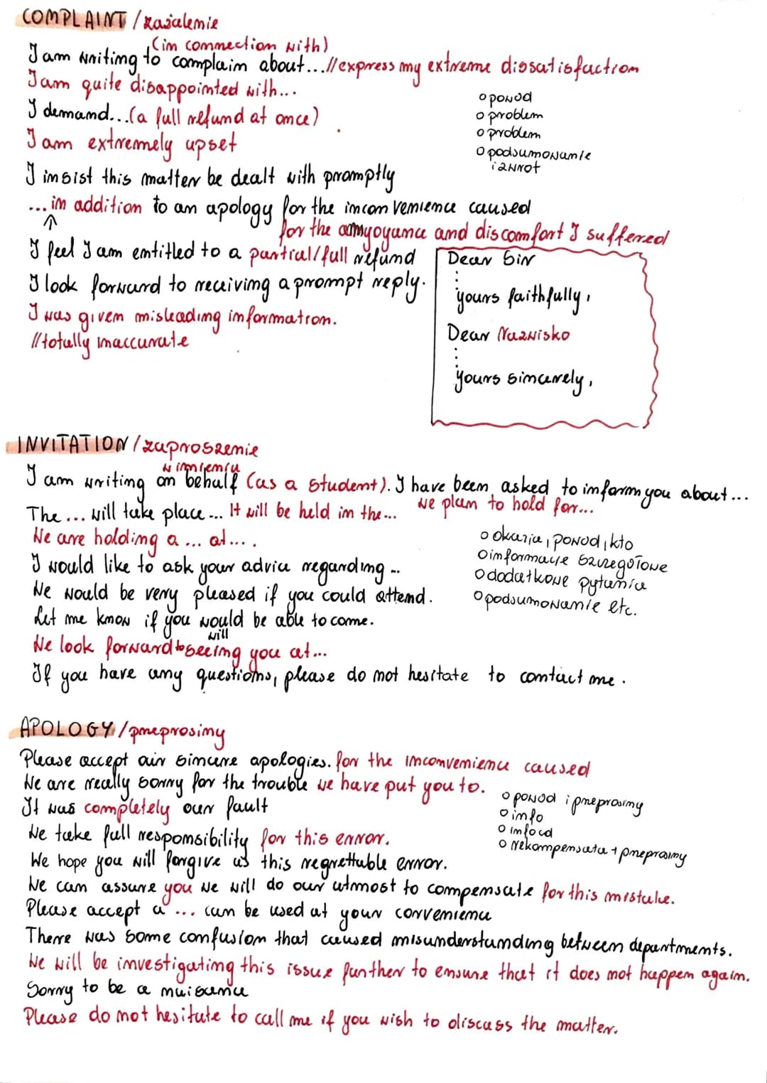 # COMPLAINT/Razalemie
(im commection with)
I am writing to complain about...// express my smy extreme dissatisfaction
Jam quite disappointed