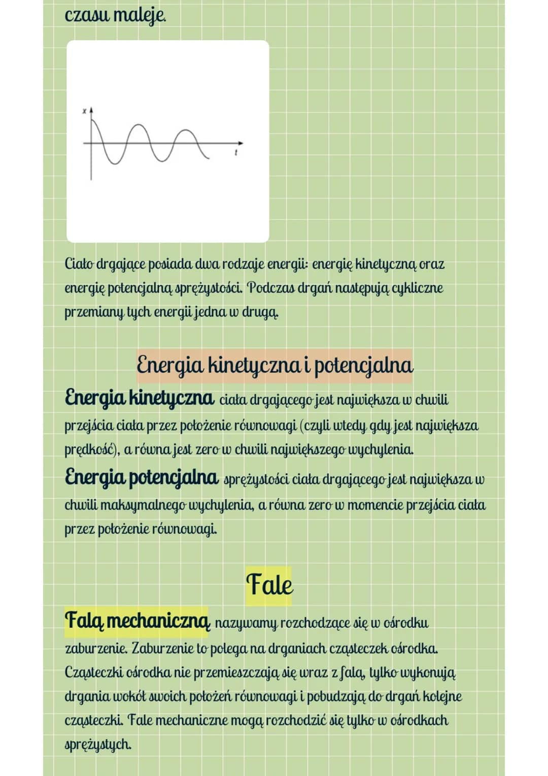 # Ruch drgający

Ciało przemieszcza się po tym samym torze tam i z powrotem i ruch
powtarza się w równych odcinkach czasu.

Czas potrzebny n