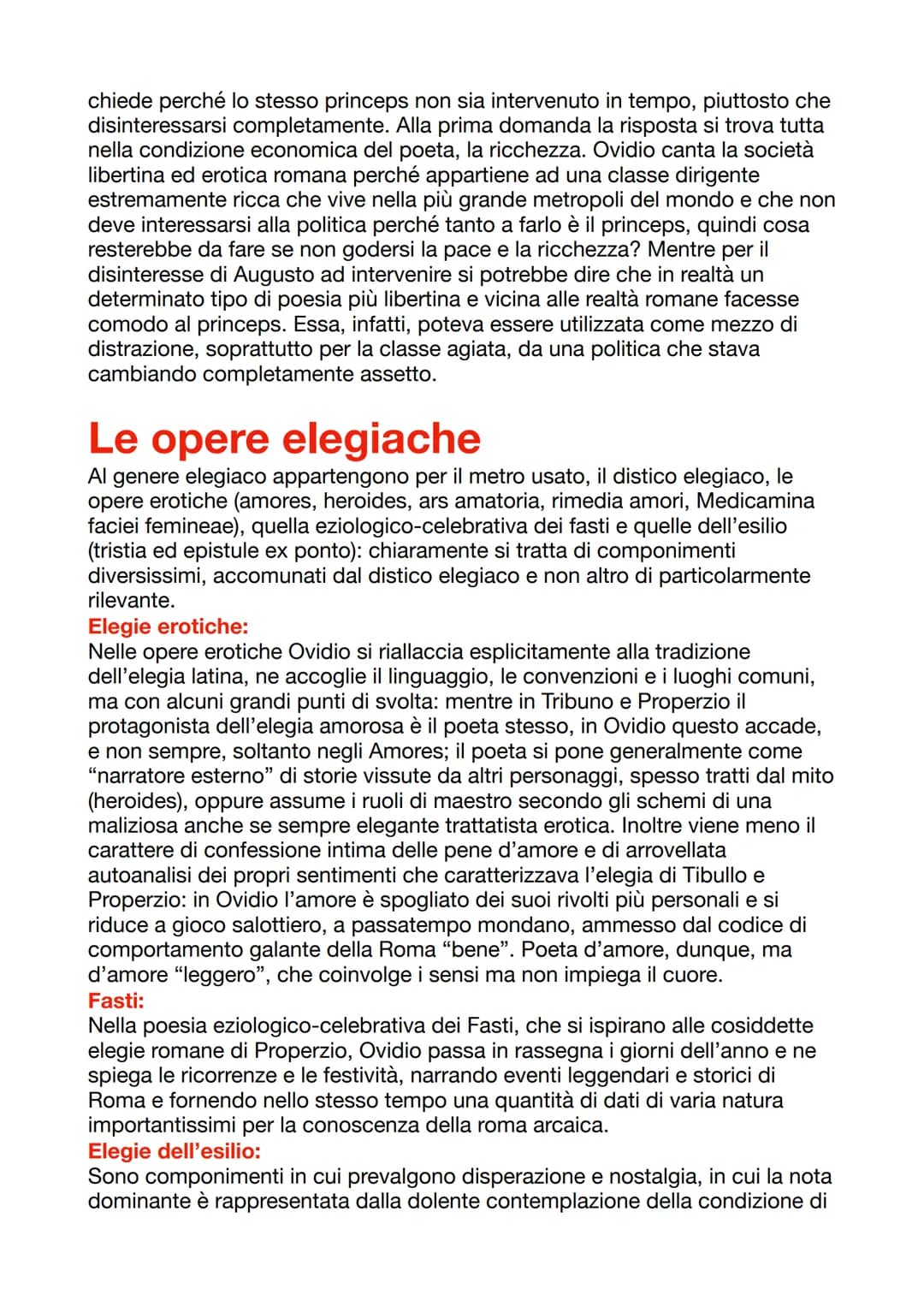 # Ovidio

Nella sua abbondantissima produzione poetica il poeta, riprendendo
generi già sfruttati, tenta di rinnovarli con i metodi della va