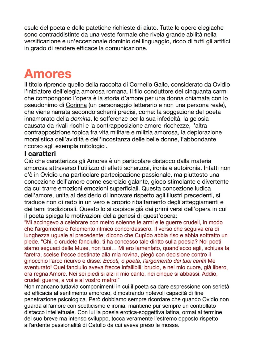 # Ovidio

Nella sua abbondantissima produzione poetica il poeta, riprendendo
generi già sfruttati, tenta di rinnovarli con i metodi della va